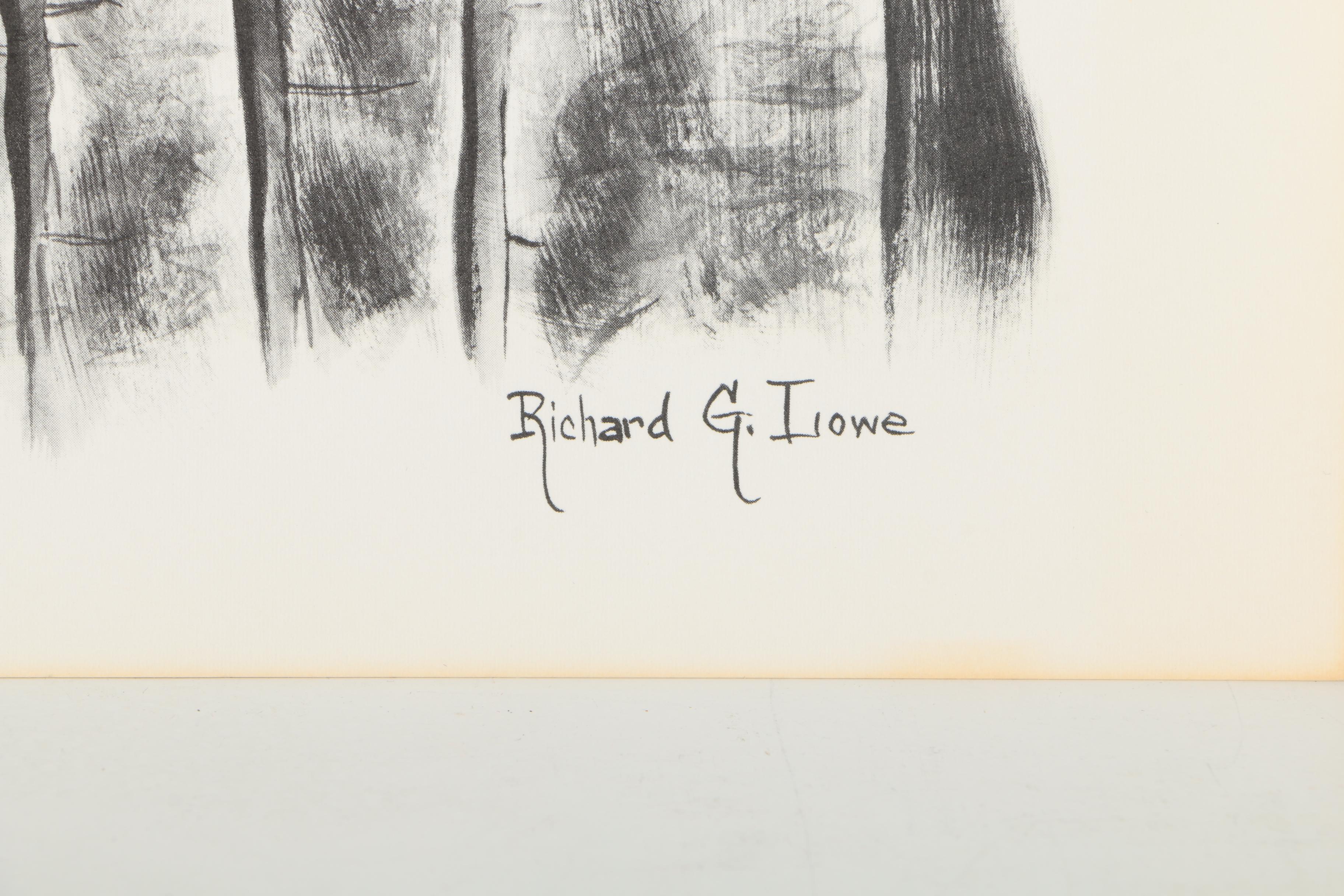 Offset Lithographs After Richard G Lowe's Drawings of Animals