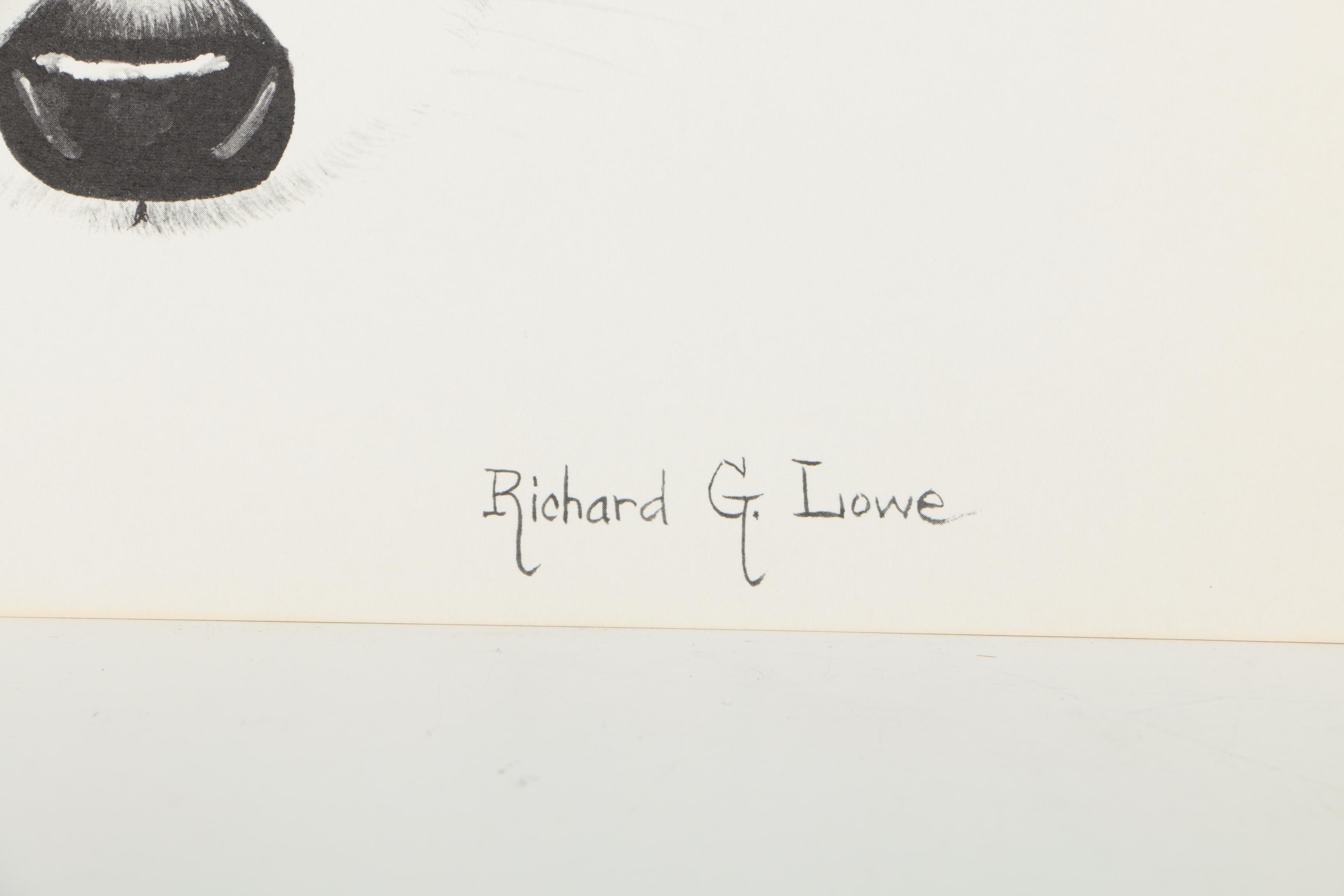 Offset Lithographs After Richard G Lowe's Drawings of Animals