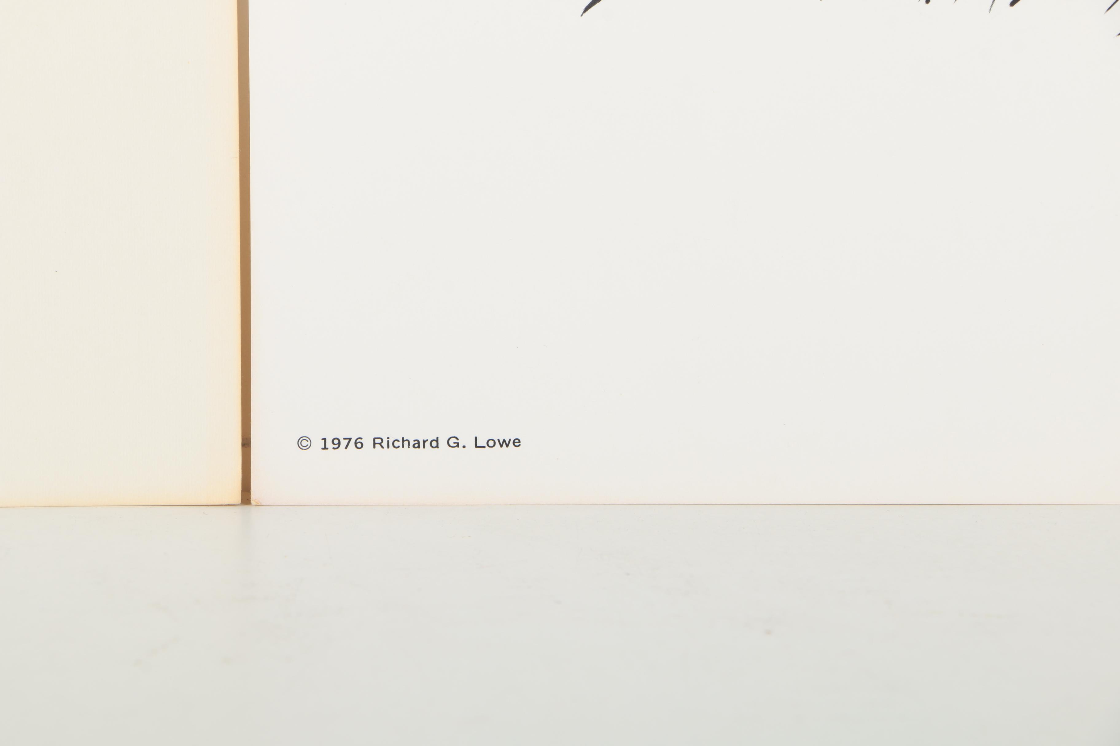 Offset Lithographs After Richard G Lowe's Drawings of Animals