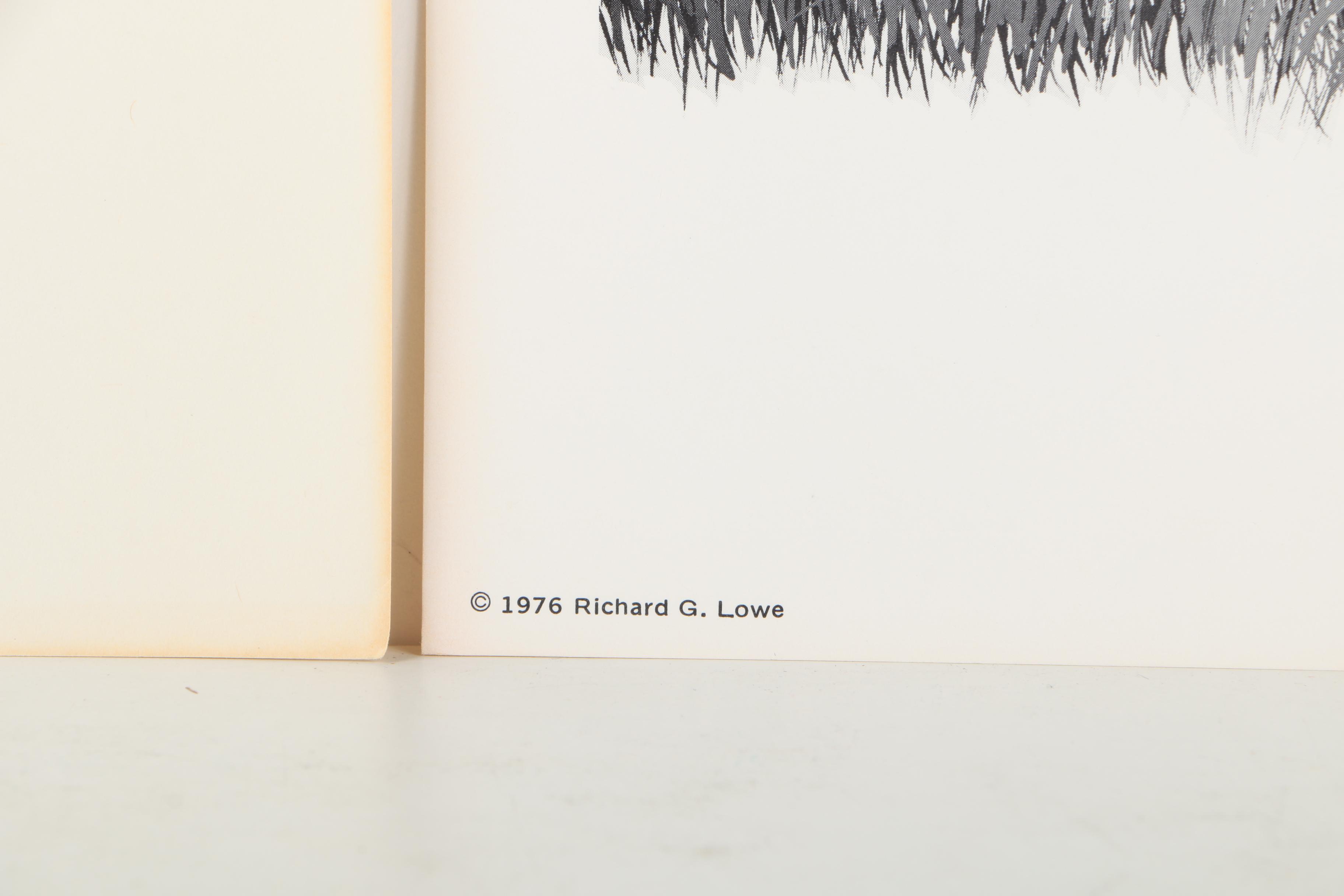 Offset Lithographs After Richard G Lowe's Drawings of Animals