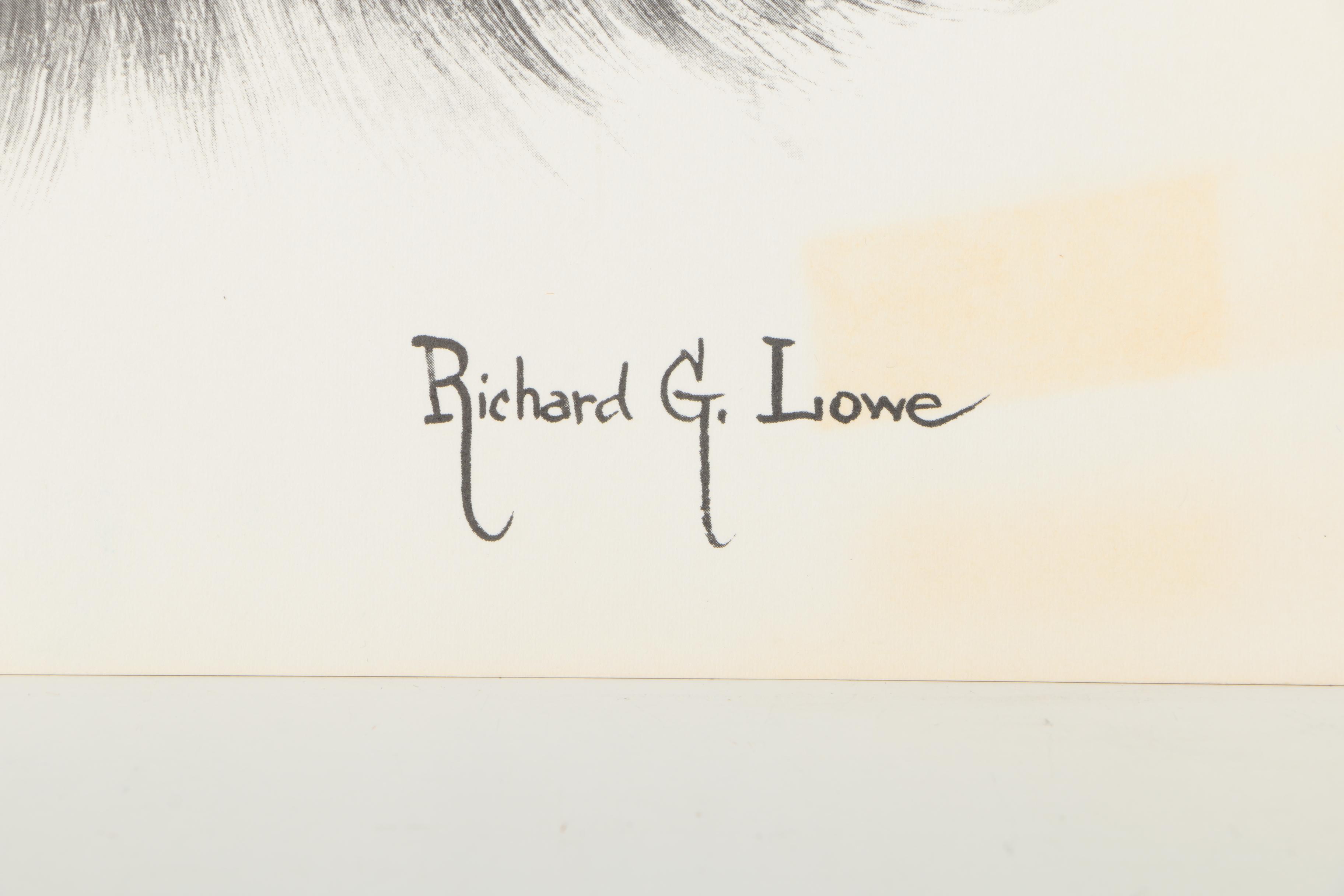 Offset Lithographs After Richard G Lowe's Drawings of Animals