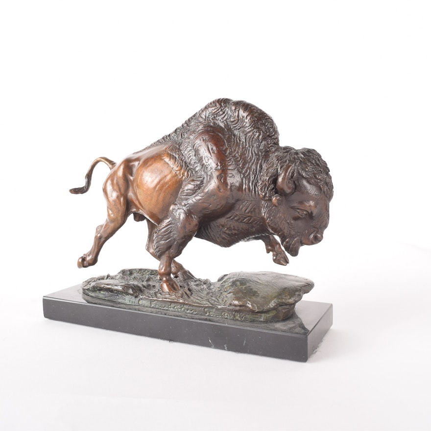 Limited Edition Bronze Buffalo Figurine