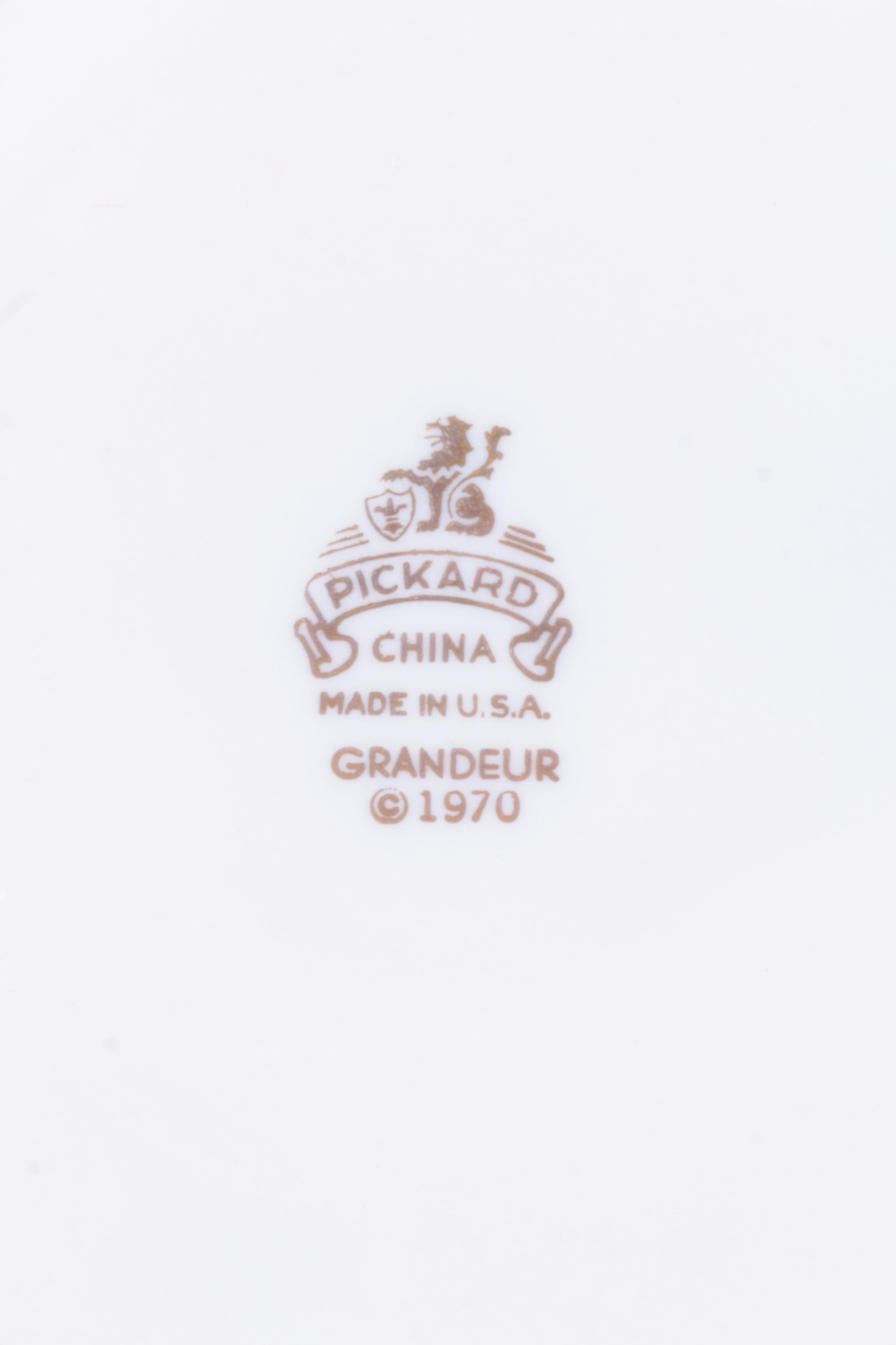 Assorted Gilt Rim Ceramic Plates featuring Ginori and Limoges