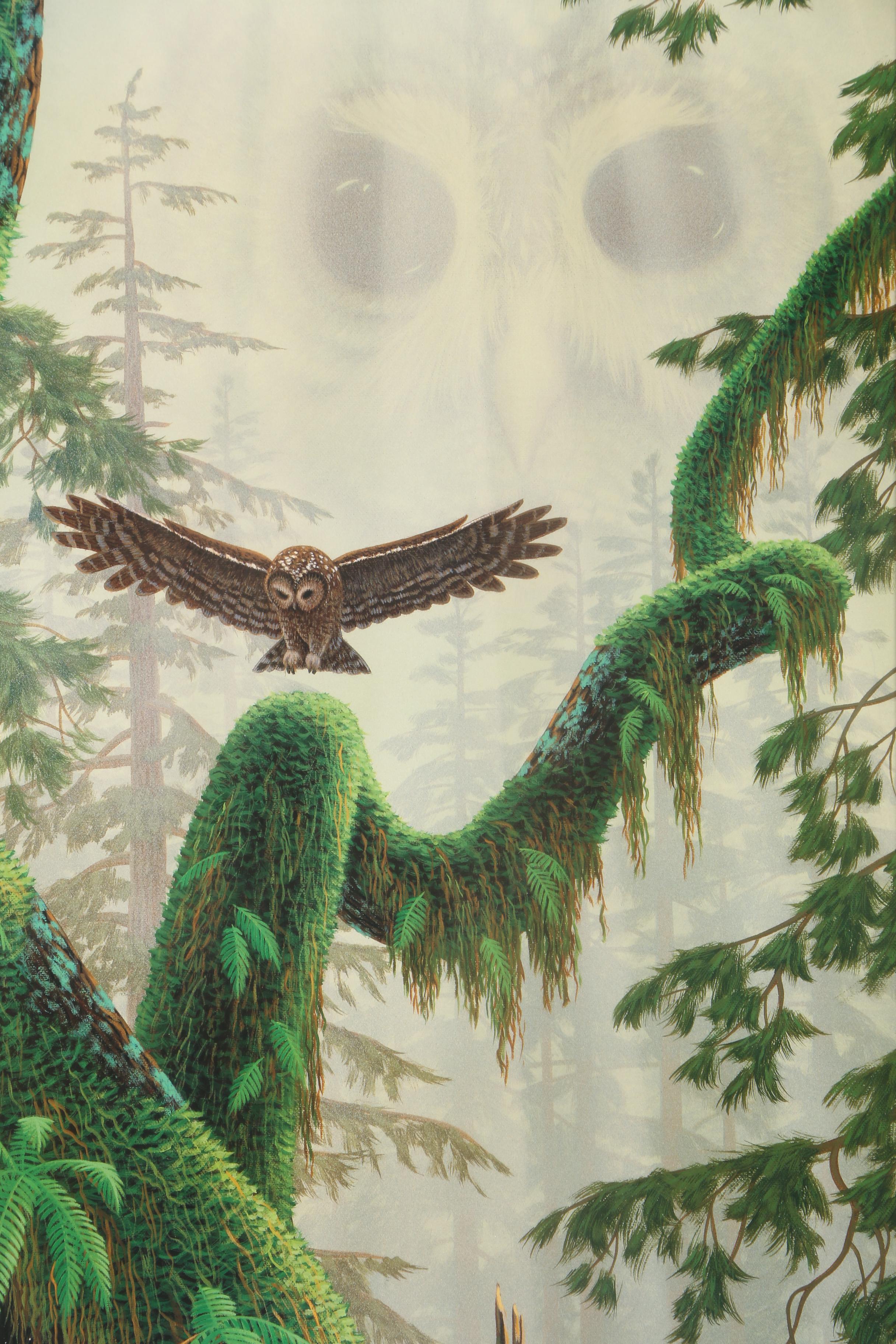 Offset Lithograph Print After Schim Schimmel's "The Heart of the Forest"