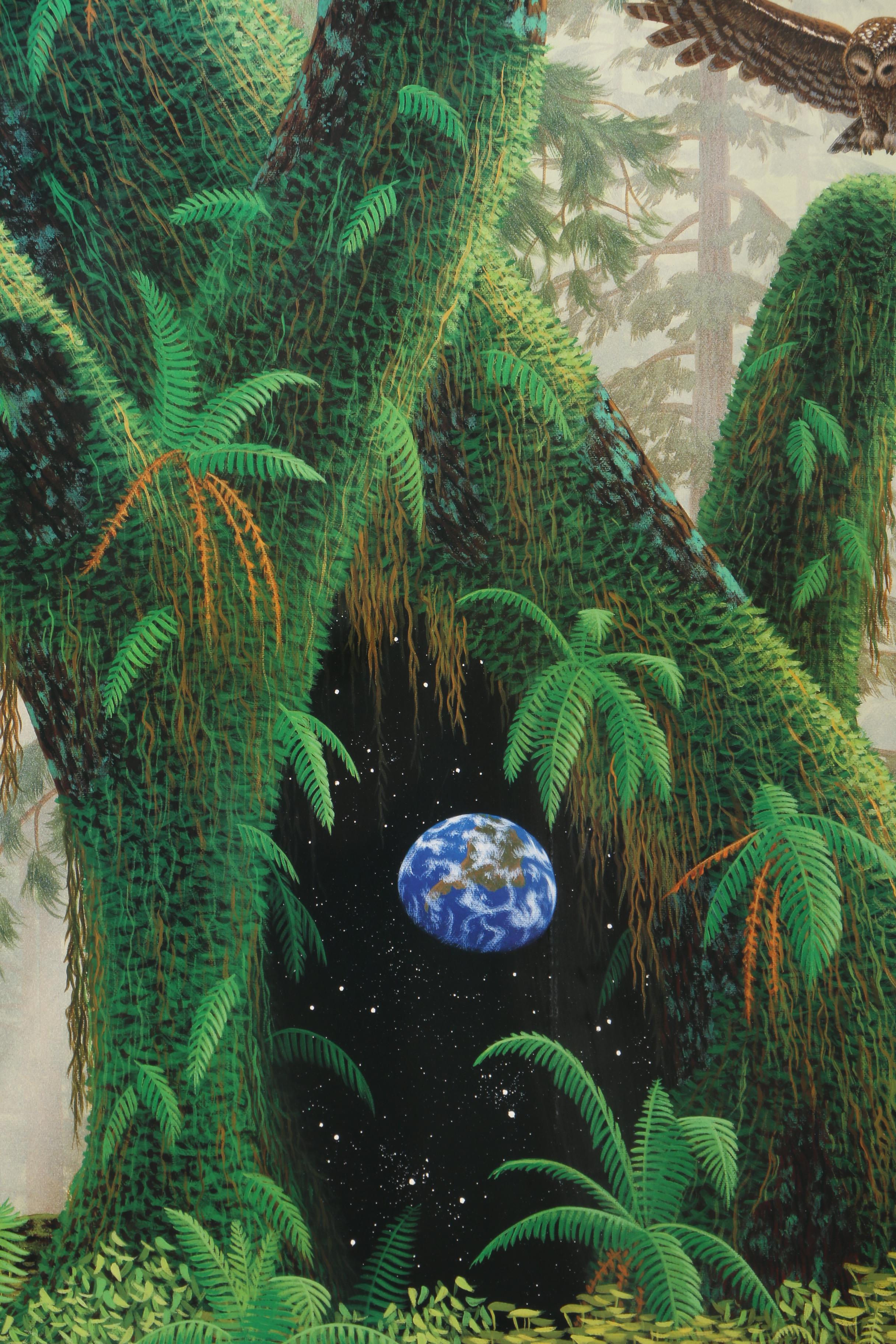 Offset Lithograph Print After Schim Schimmel's "The Heart of the Forest"