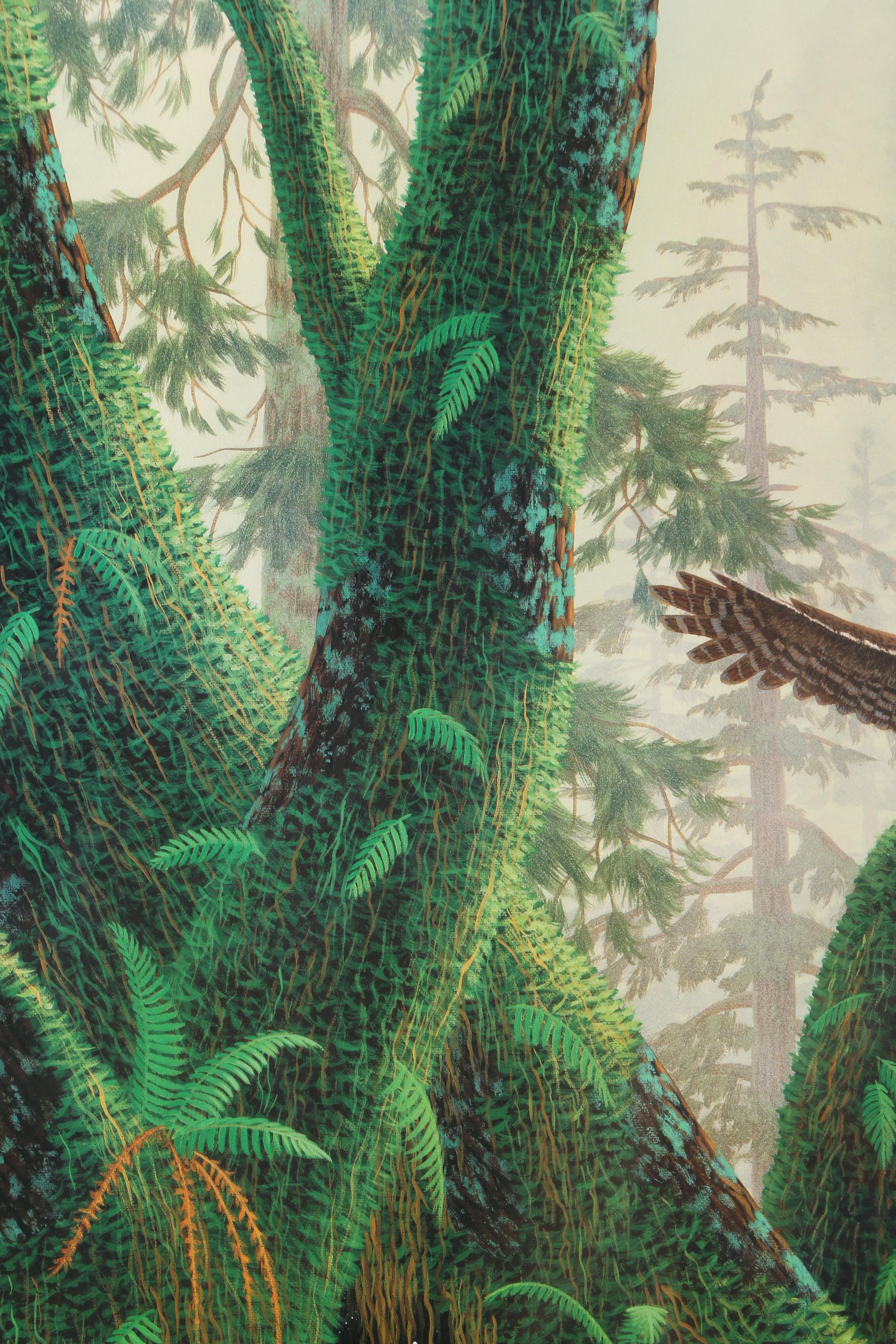 Offset Lithograph Print After Schim Schimmel's "The Heart of the Forest"