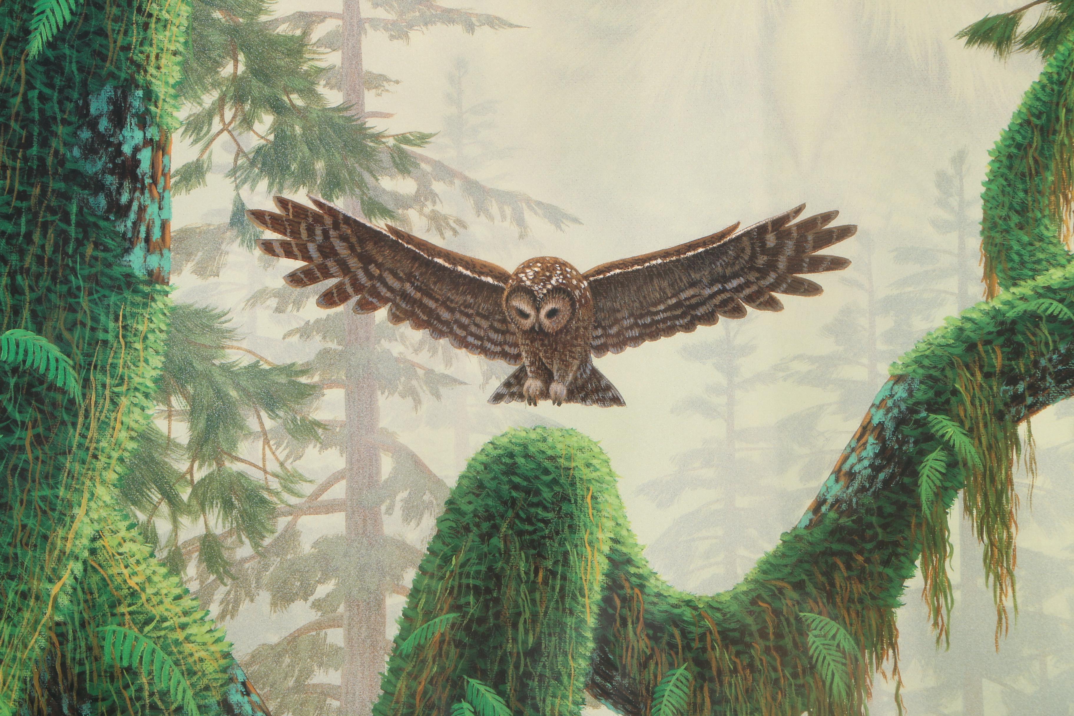 Offset Lithograph Print After Schim Schimmel's "The Heart of the Forest"