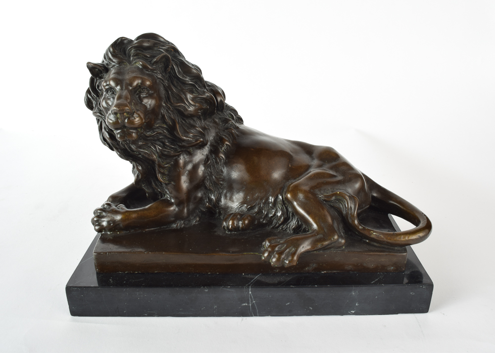 Barye Bronze Lion Bookends