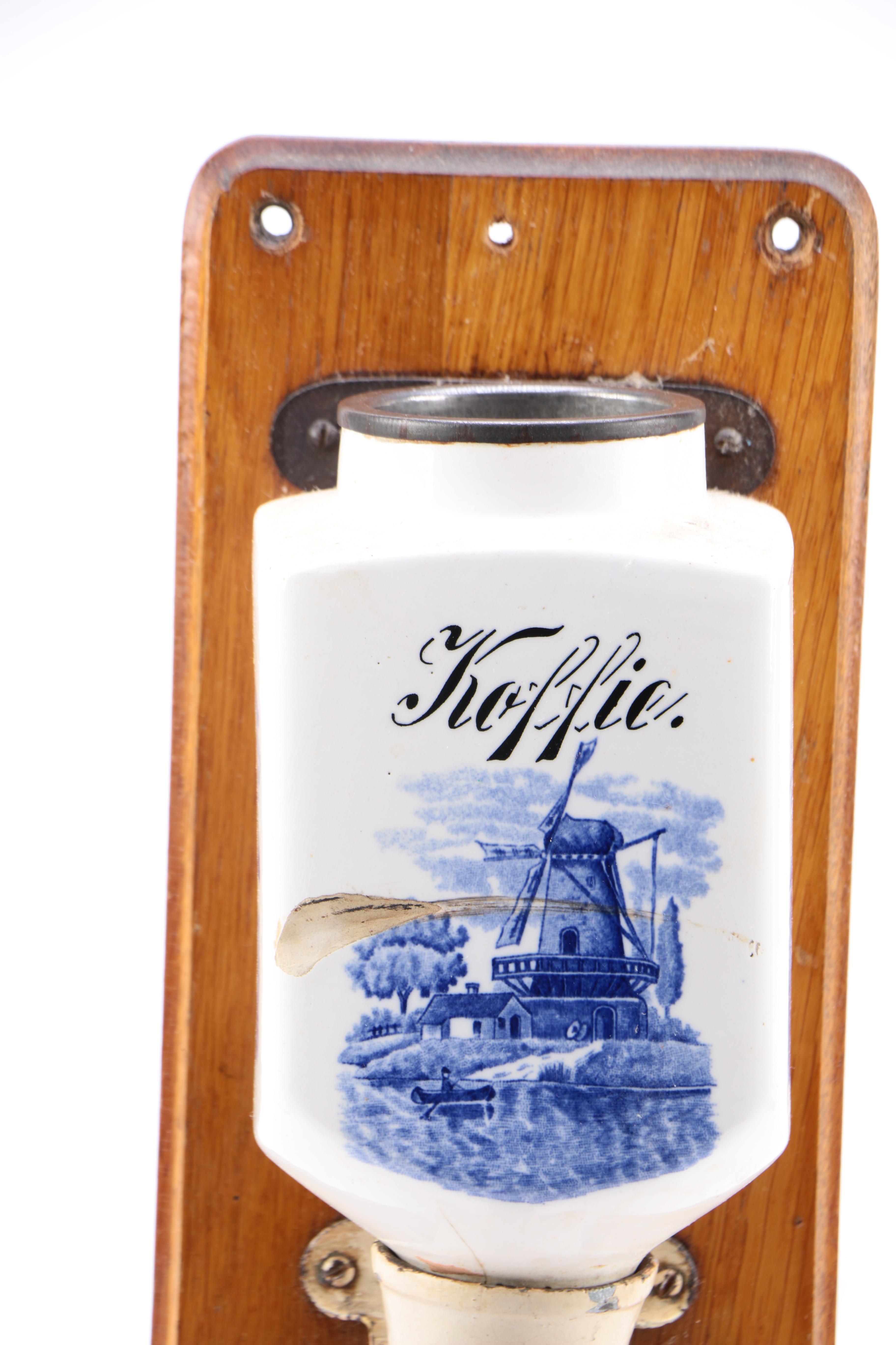 Delft Style Wall Mounted Coffee Grinder