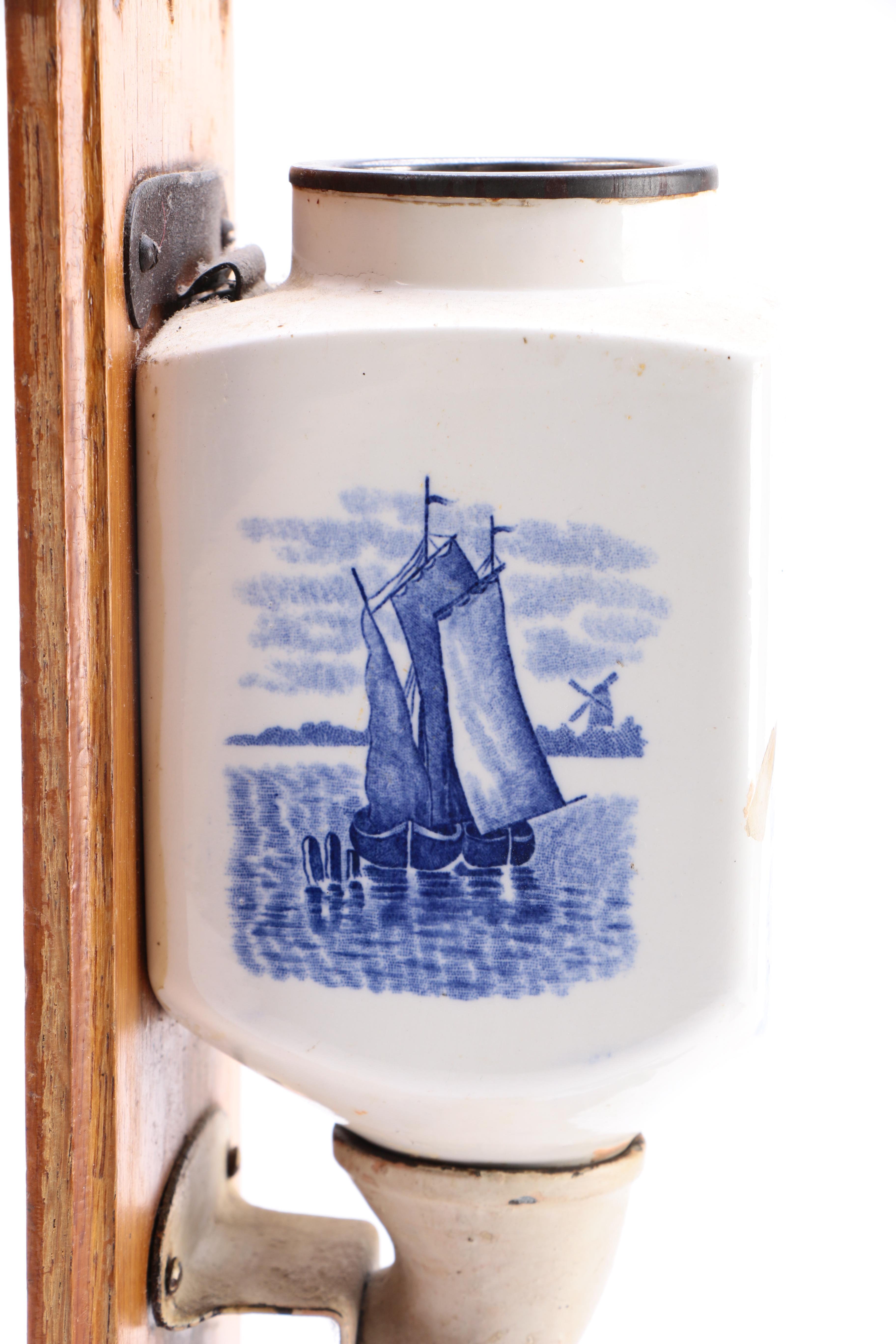 Delft Style Wall Mounted Coffee Grinder