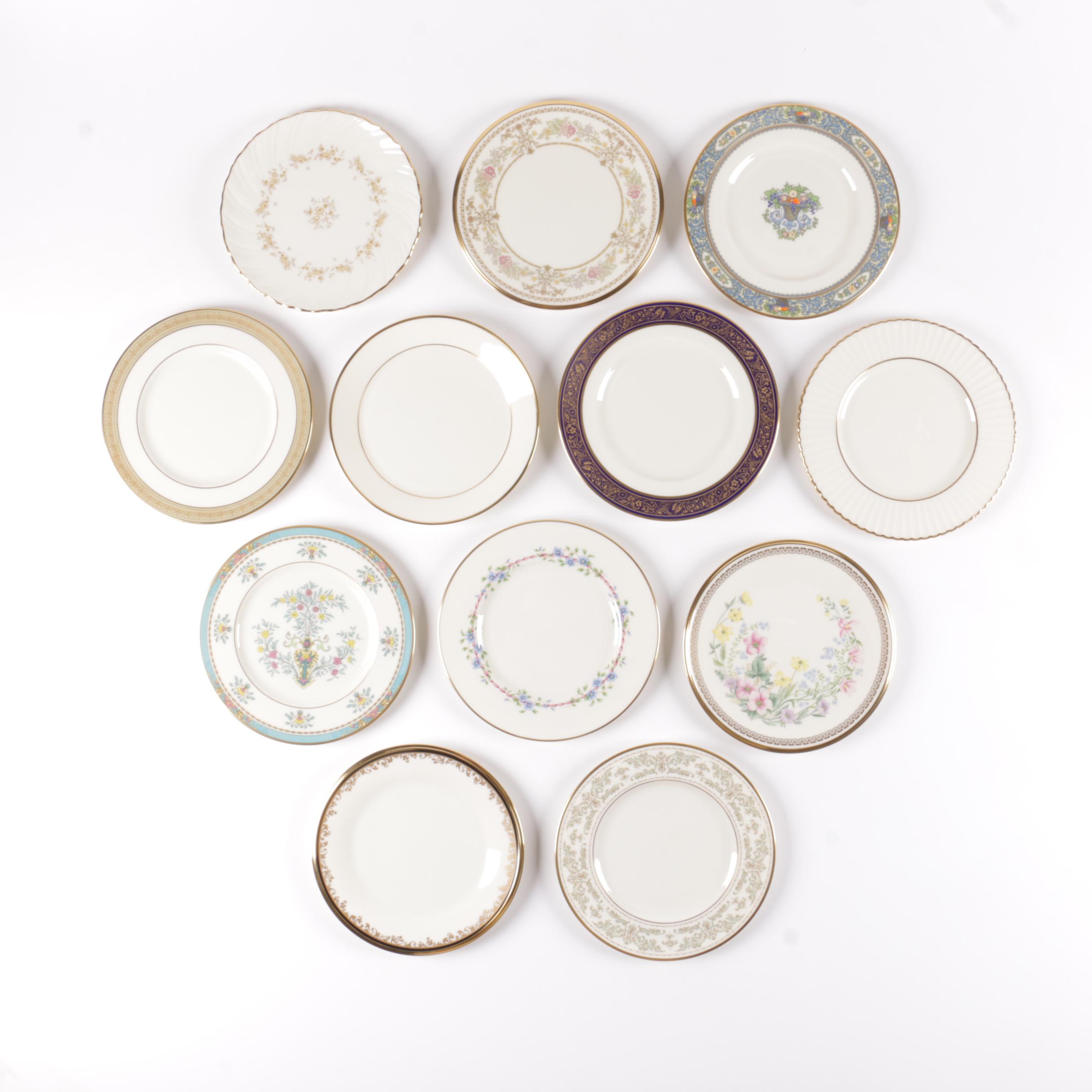 Assorted Gilt Rim Lenox Porcelain Plates