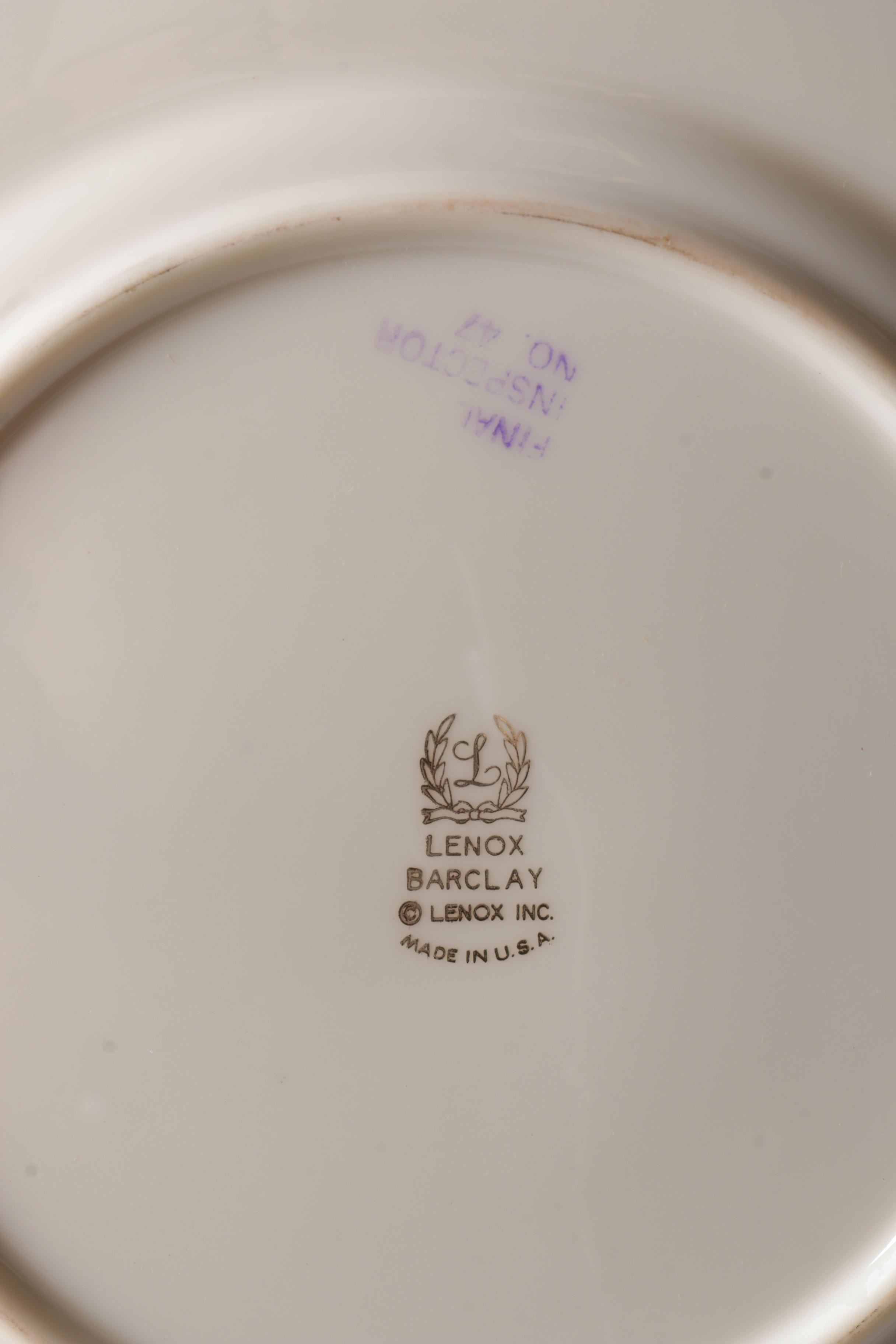 Assorted Gilt Rim Lenox Porcelain Plates