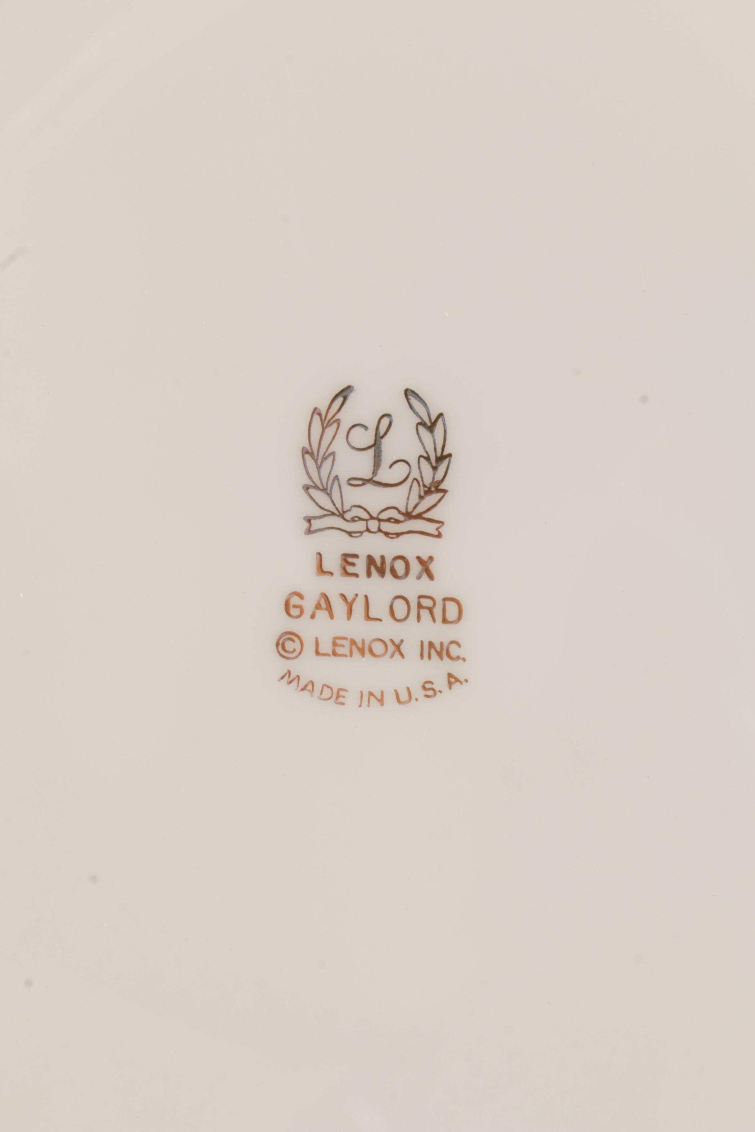 Assorted Gilt Rim Lenox Porcelain Plates