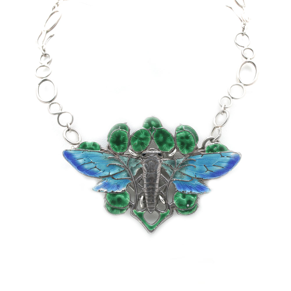 English Sterling and Enamel Necklace