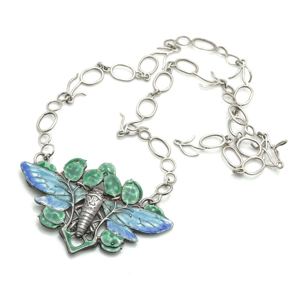 English Sterling and Enamel Necklace