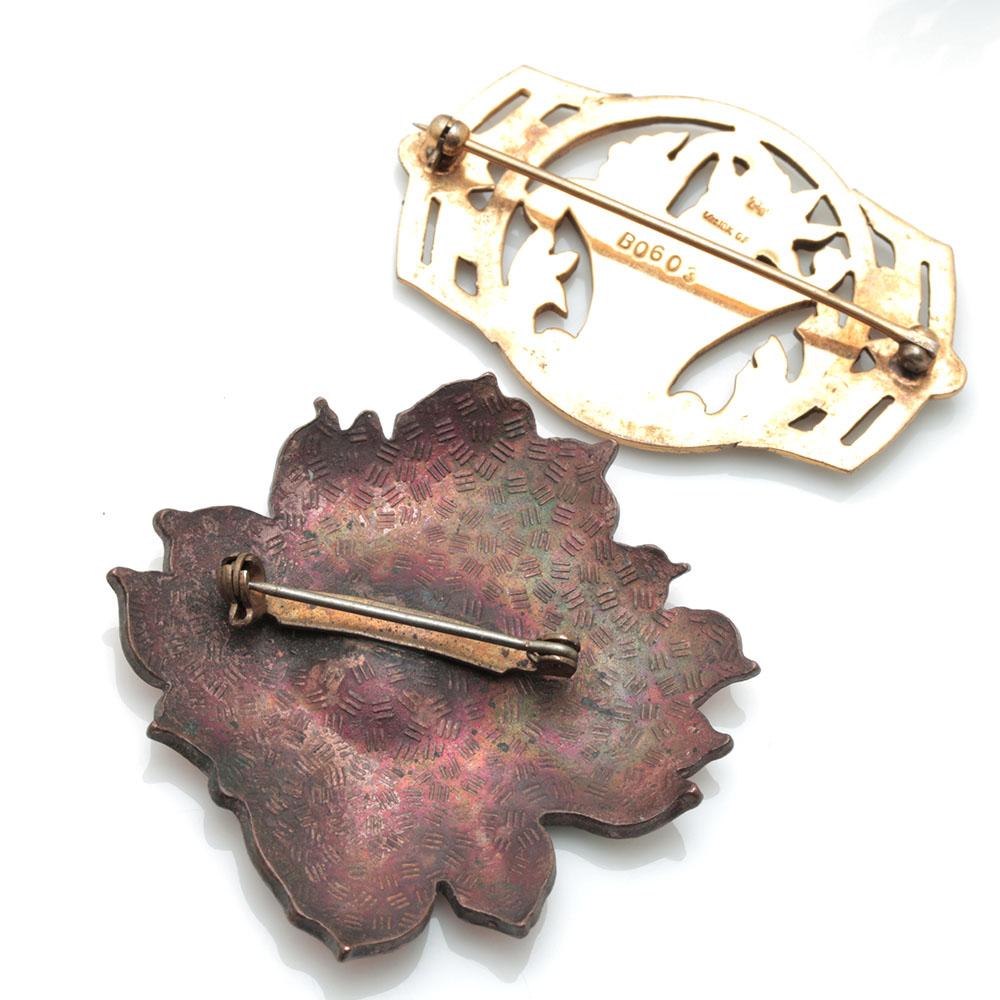 Assortment of Glass Necklaces and Brooches