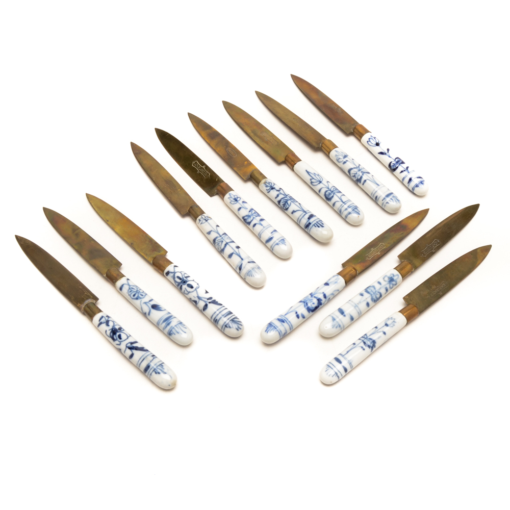 Antique German Uchatiusbronce Fruit Knives