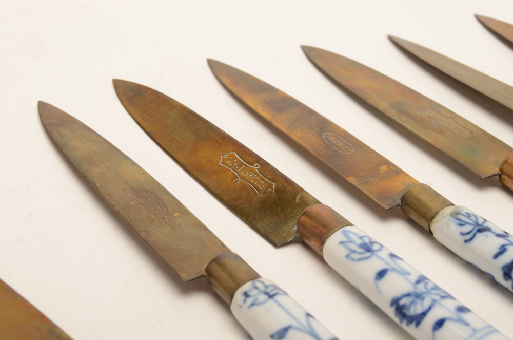 Antique German Uchatiusbronce Fruit Knives