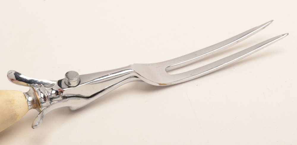 Three-Piece Sheffield Carving Set with Stag Antler Handles