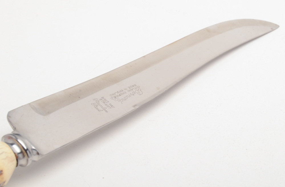 Three-Piece Sheffield Carving Set with Stag Antler Handles