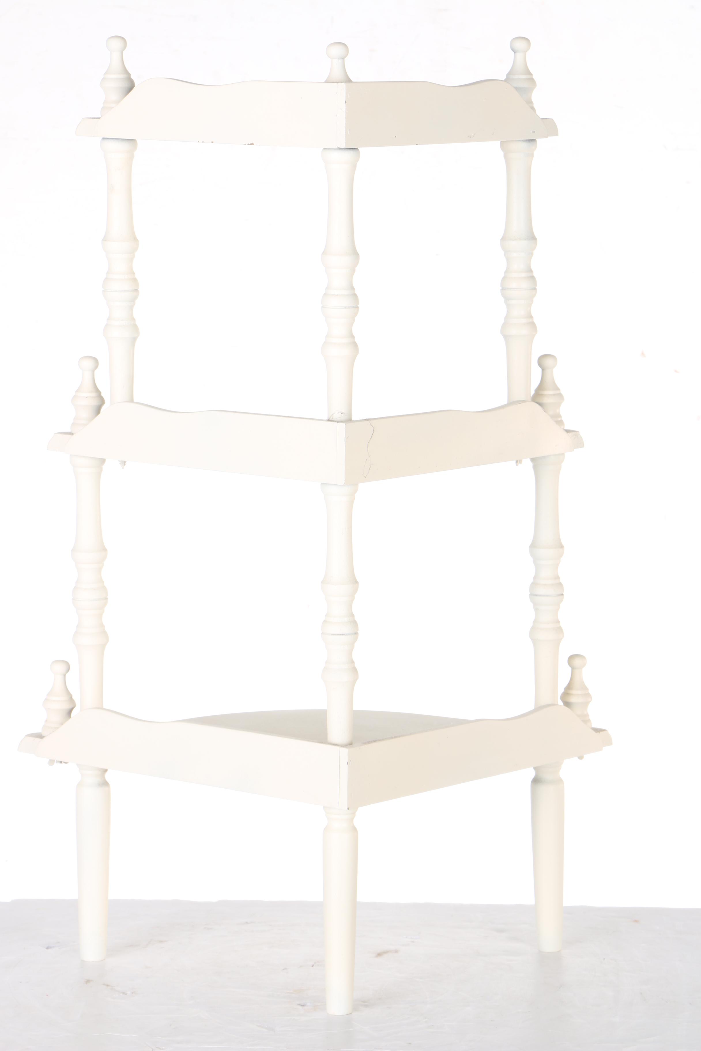 Corner Etagere Shelf in White