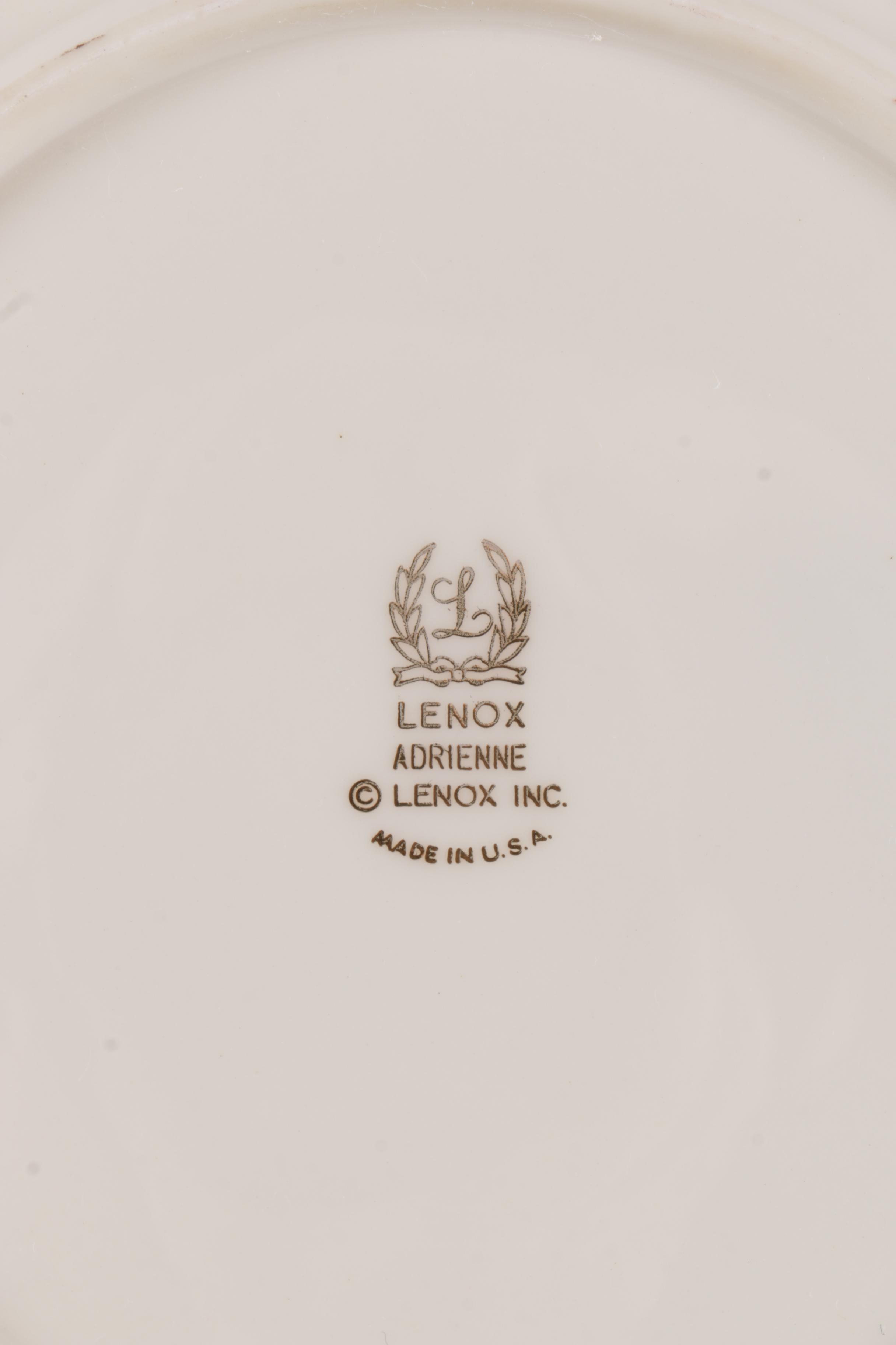 Lenox Porcelain Plates with Silver-Tone Rims