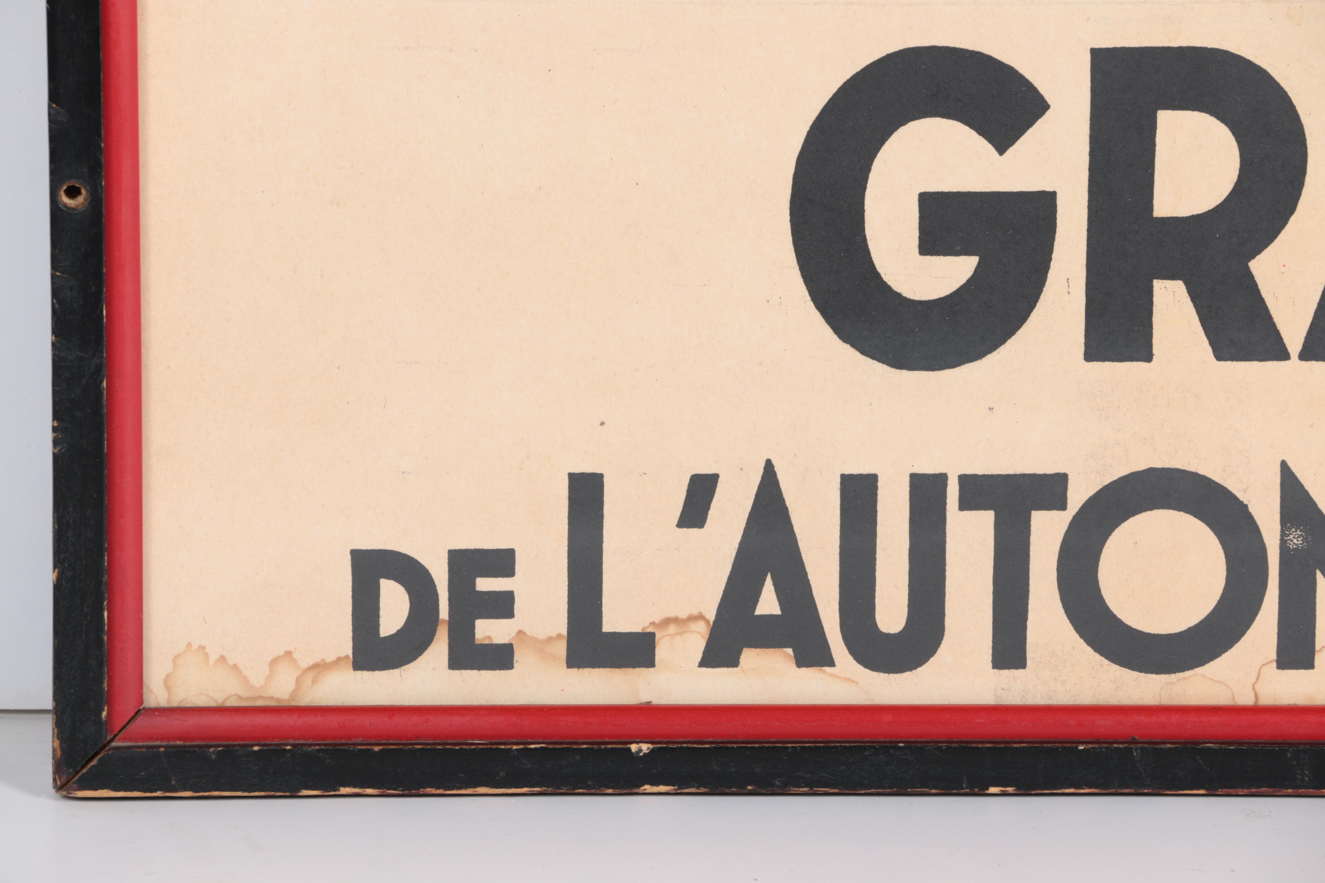 1930 Pau Grand Prix Lithograph Poster After H.P. Gourry