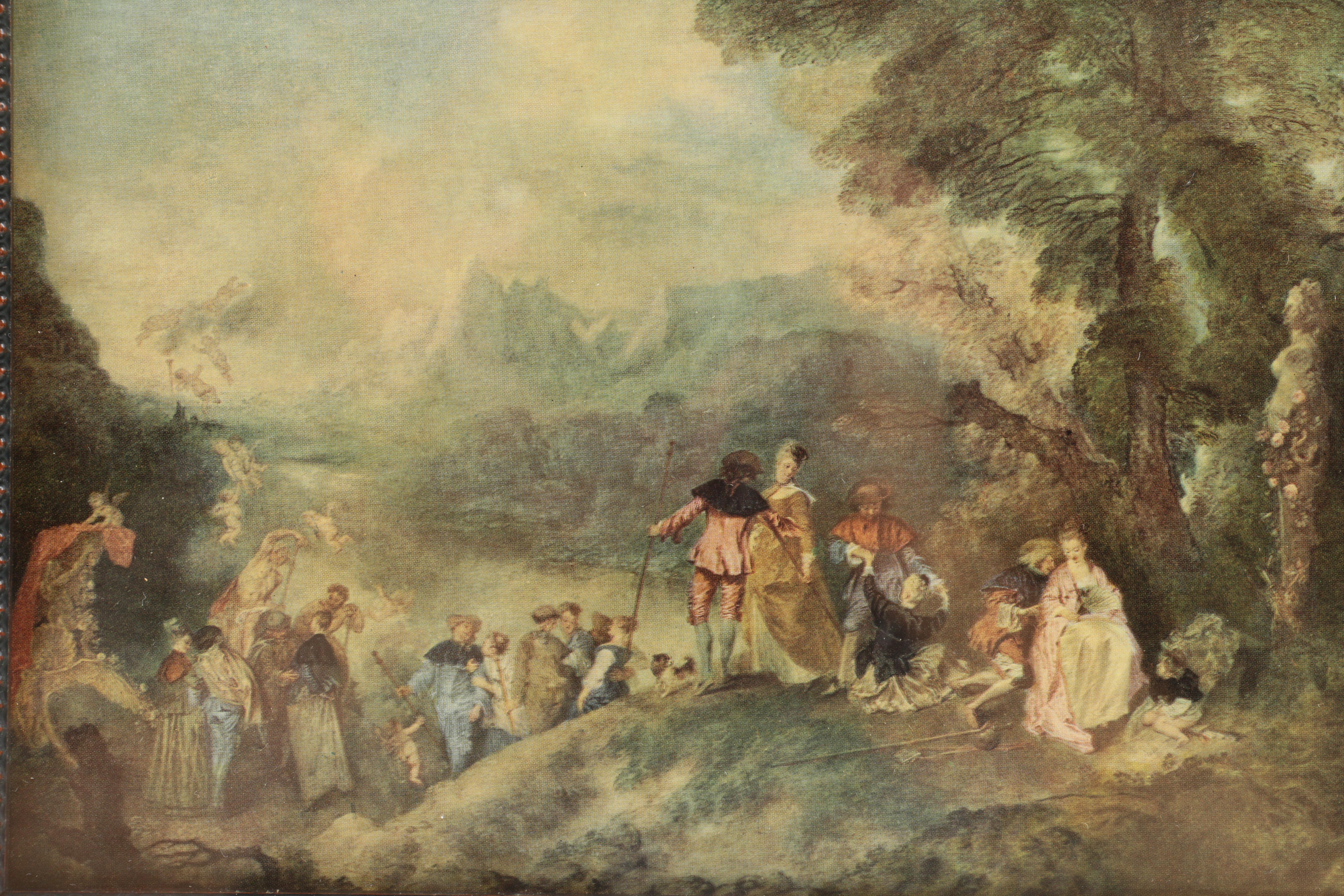 Offset Lithograph After Jean-Antoine Watteau's Painting "Embarkation for Cythera"
