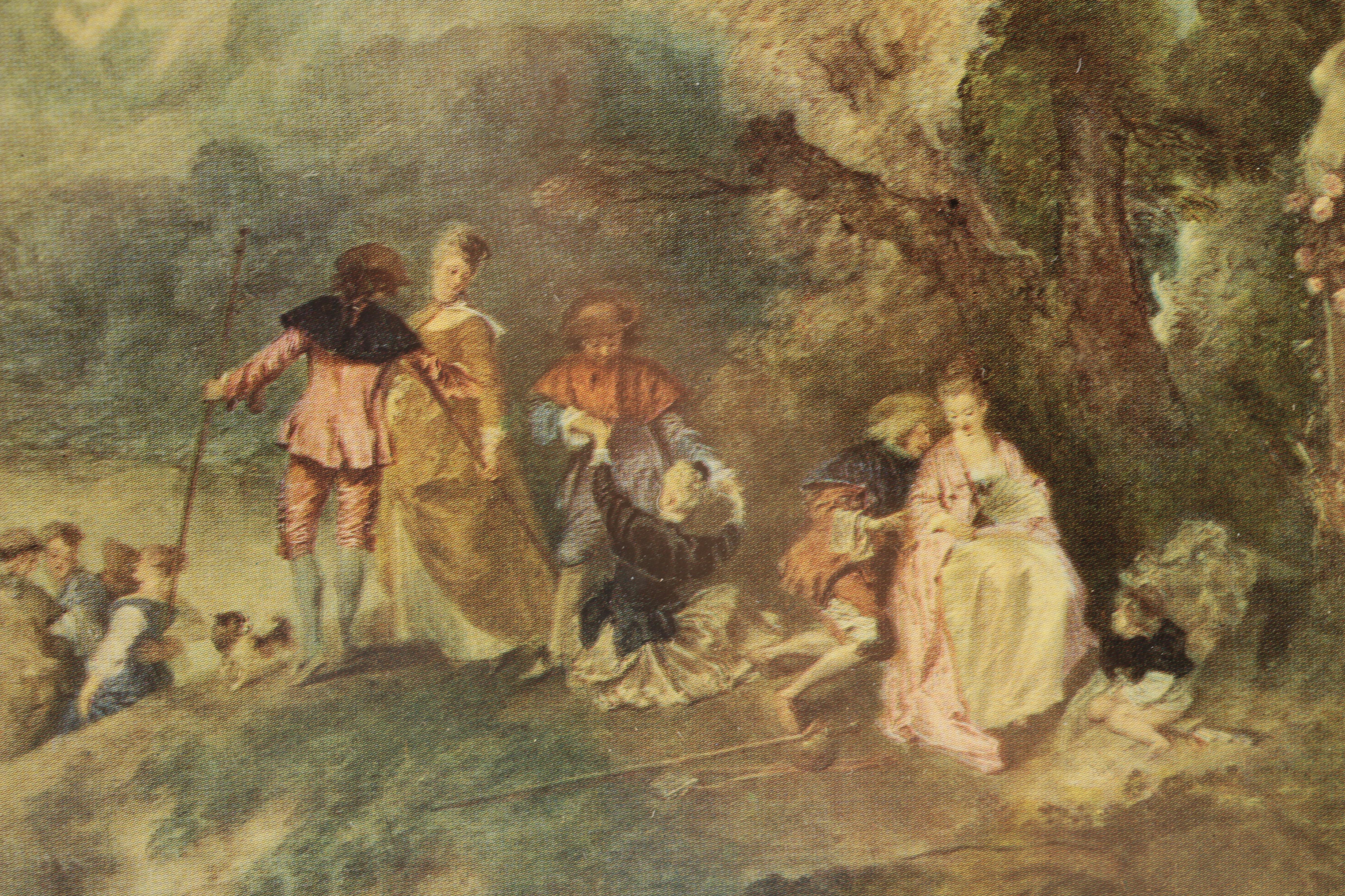 Offset Lithograph After Jean-Antoine Watteau's Painting "Embarkation for Cythera"