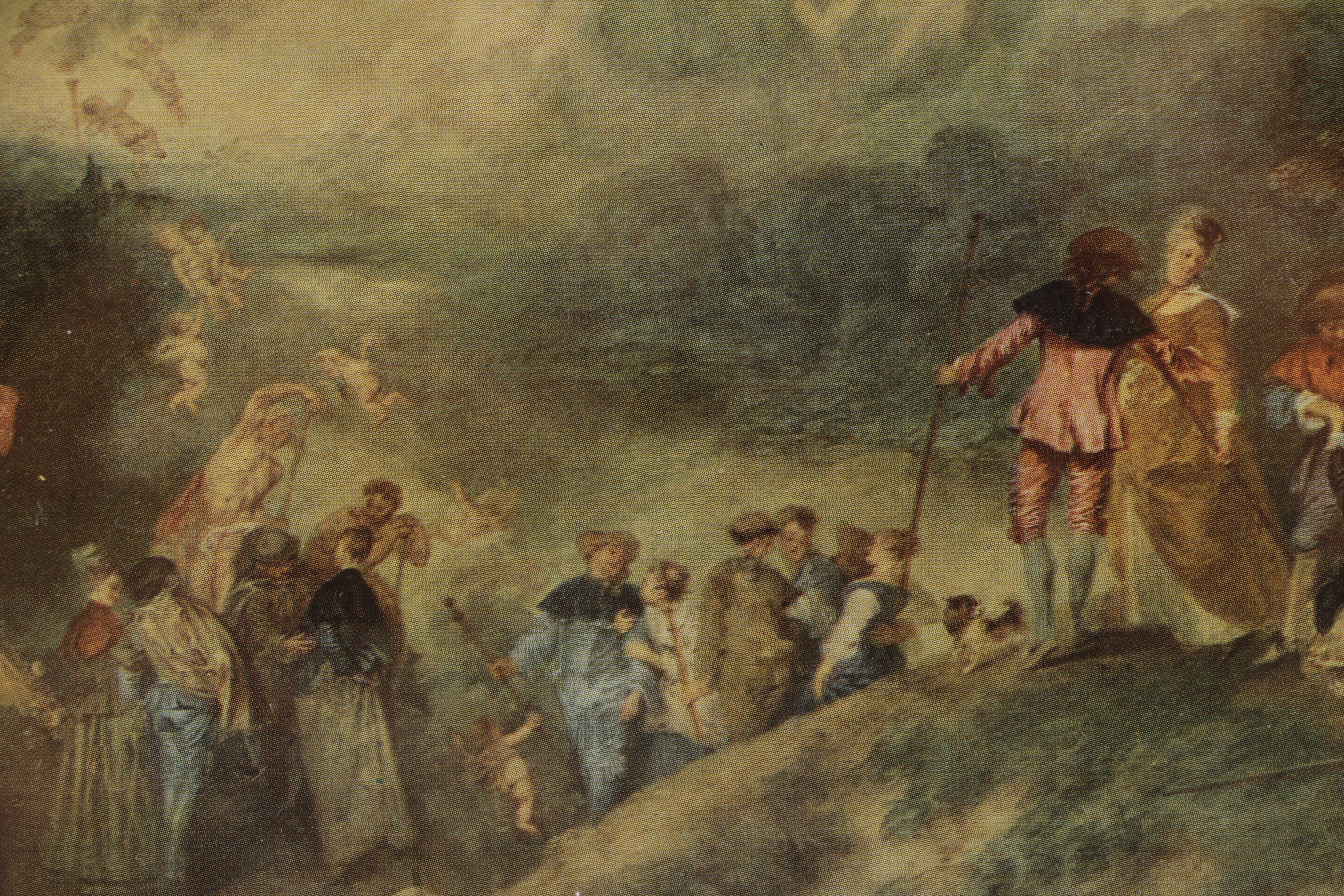 Offset Lithograph After Jean-Antoine Watteau's Painting "Embarkation for Cythera"