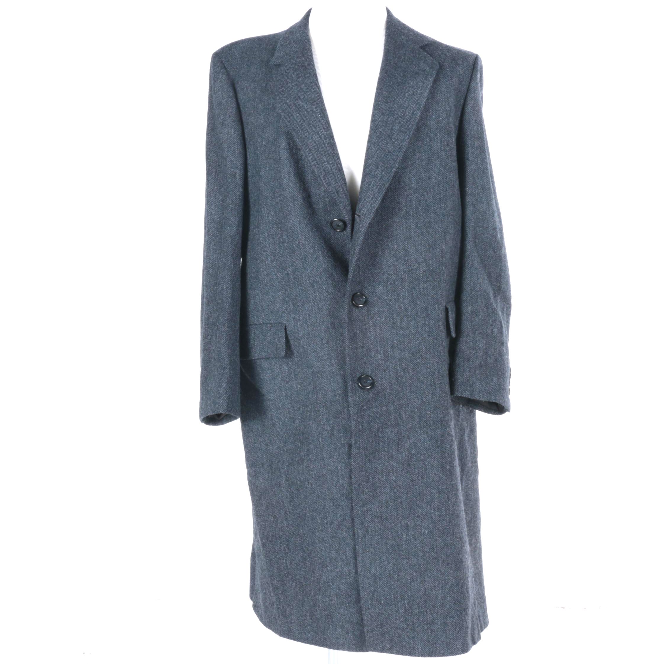 Men's Hart Schaffner & Marx Herringbone Wool Coat