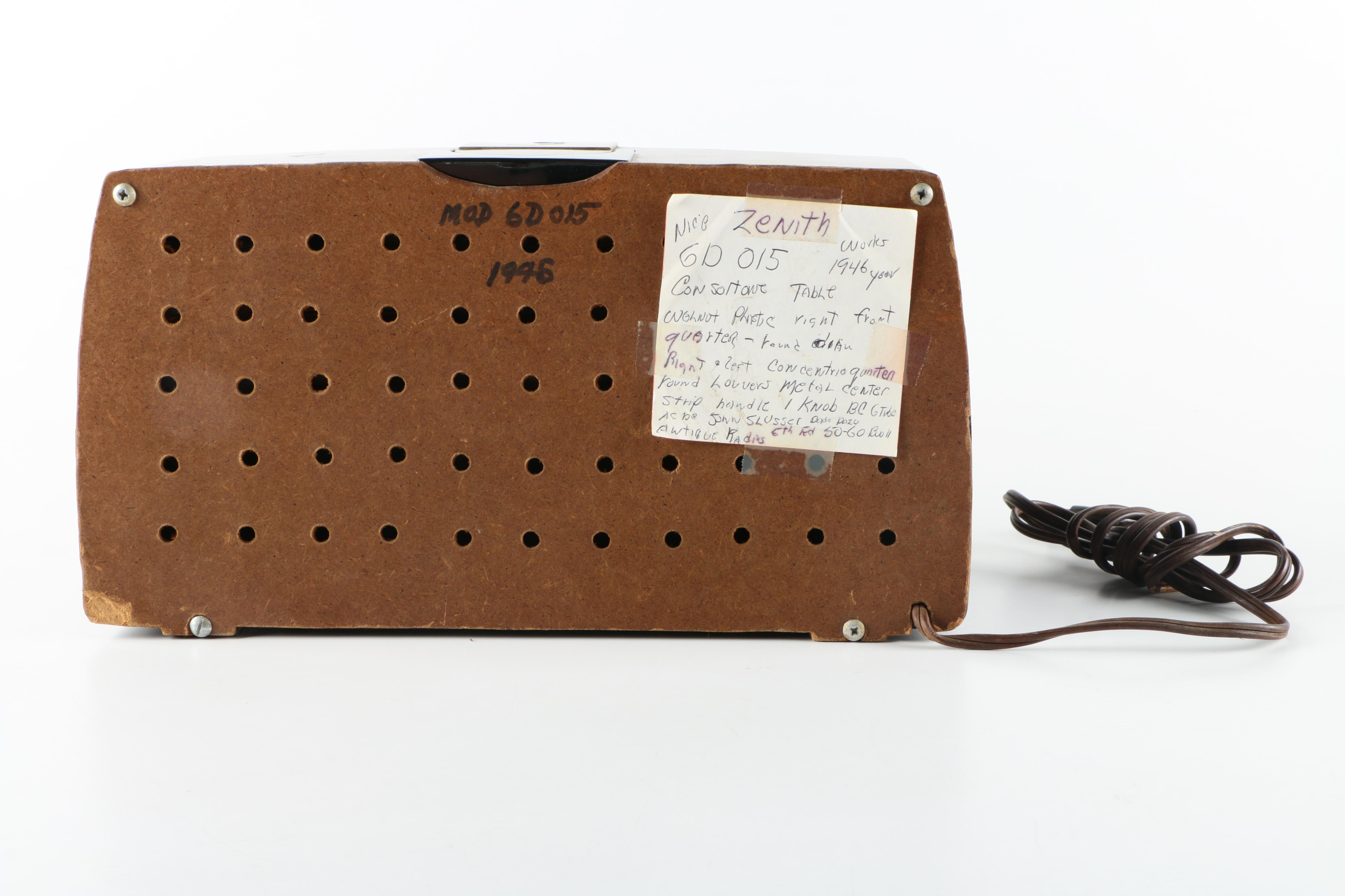 Vintage Zenith Consoltone Radio