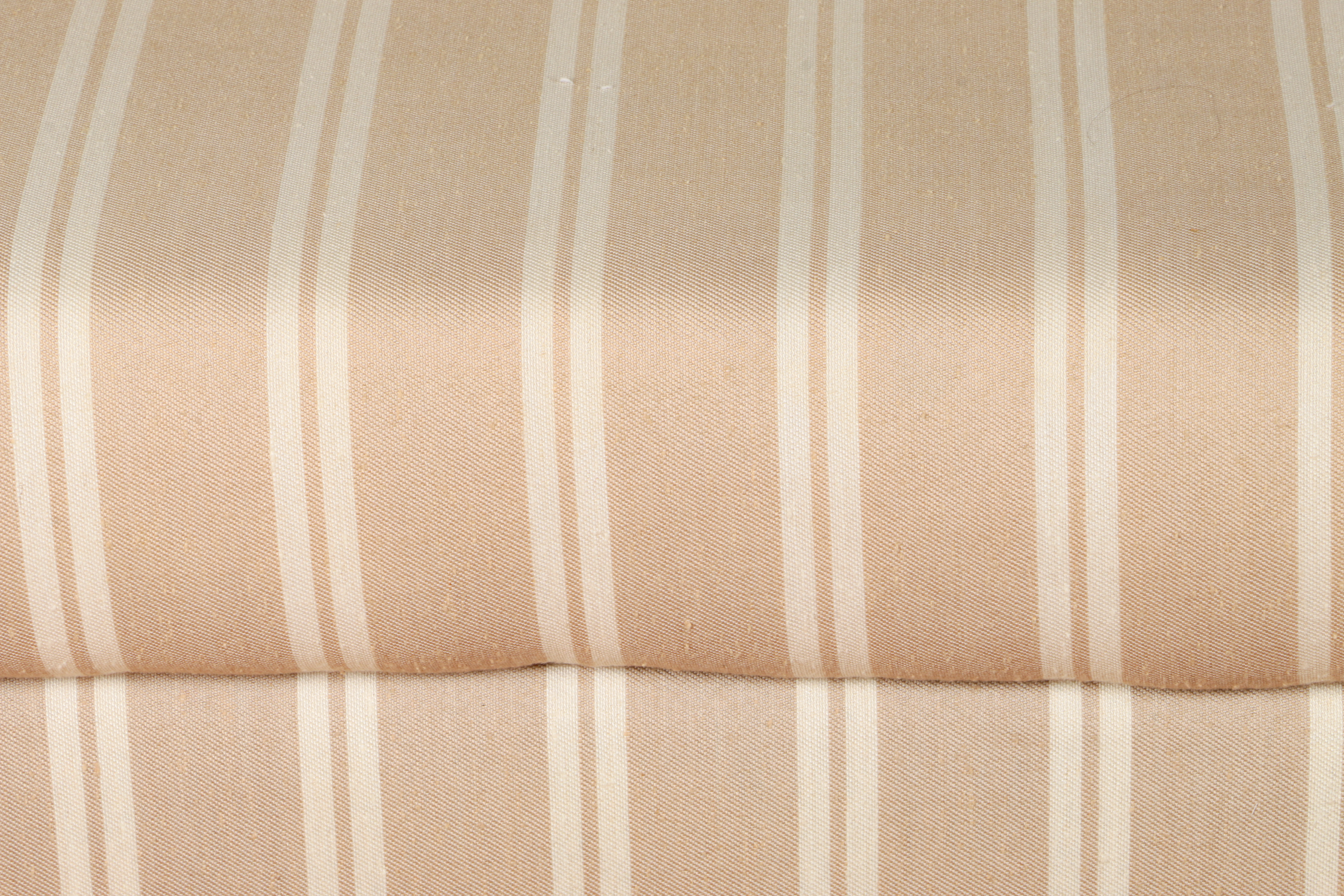 Striped Upholstered Storage Ottoman