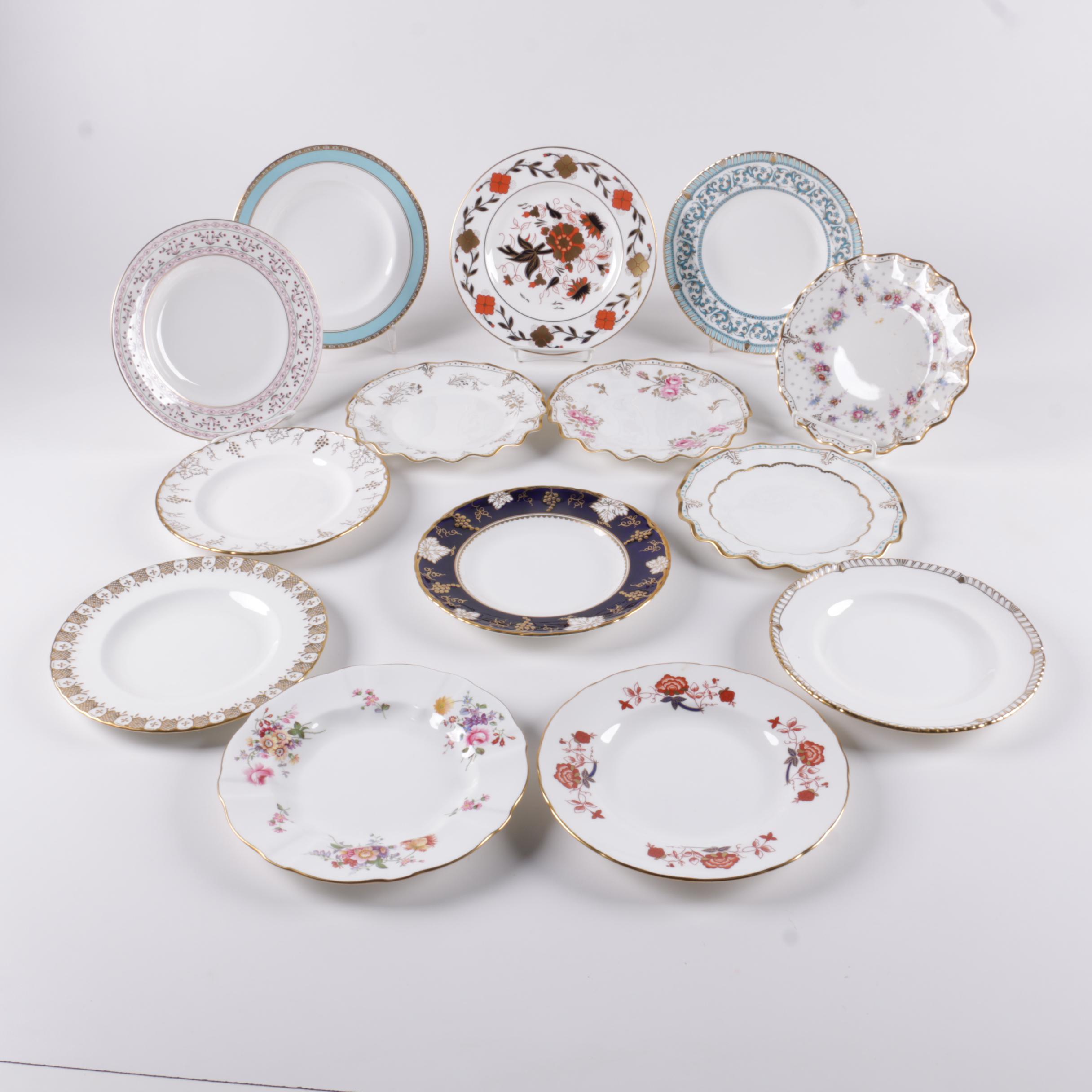 Royal Crown Derby China Plates Assortment