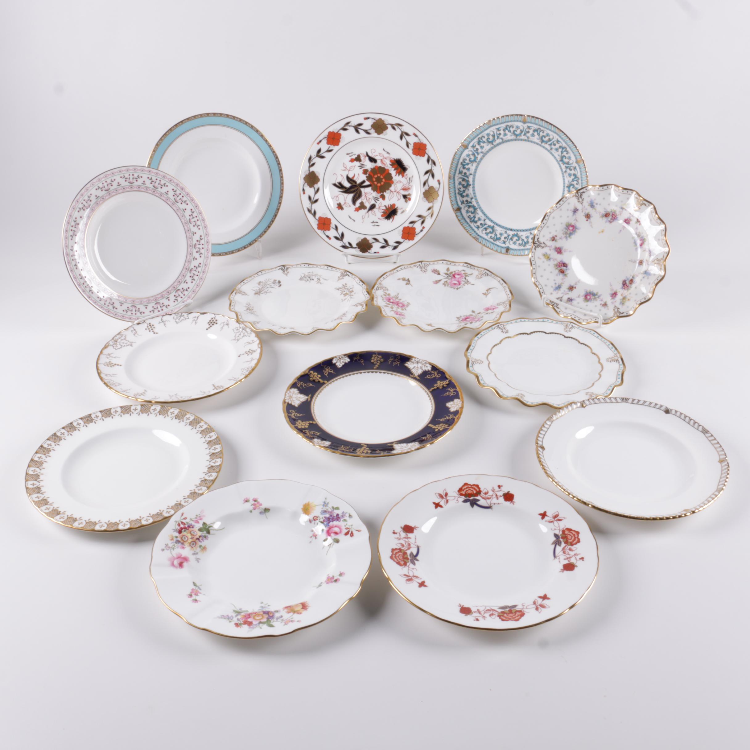 Royal Crown Derby China Plates Assortment