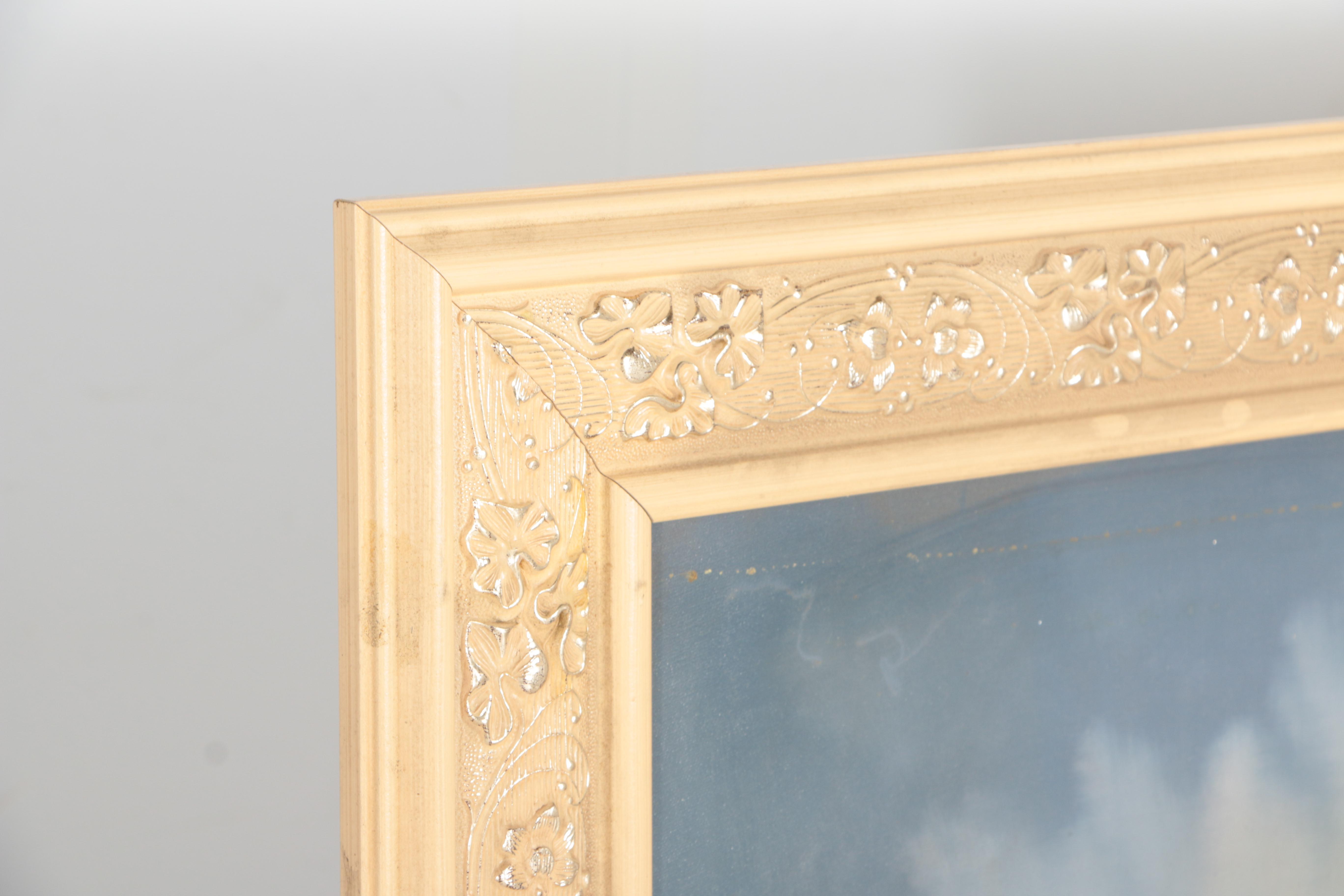 W. Youdes Oil on Canvas of Thatched Roof Cottage and Garden