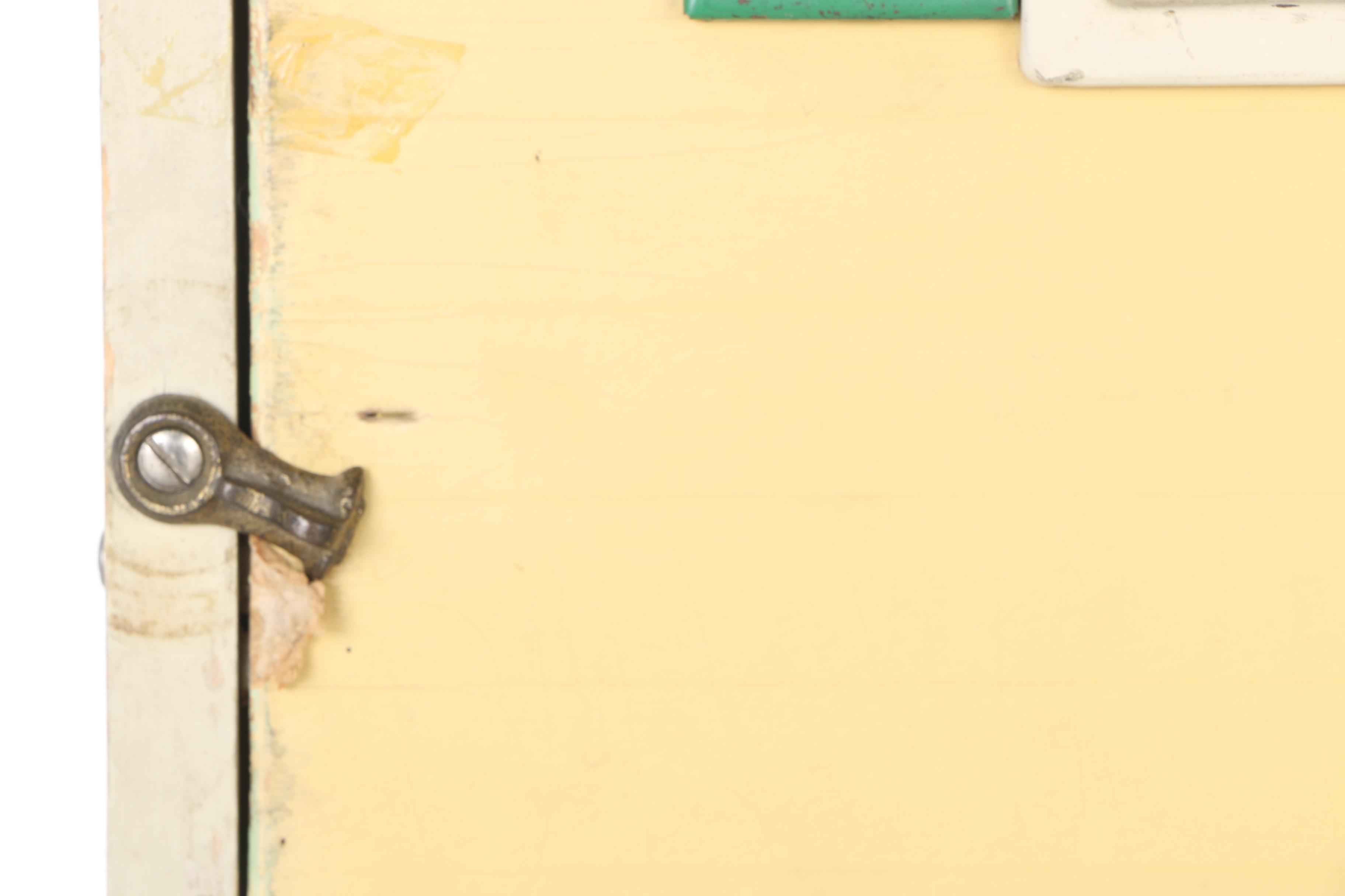 Vintage Yellow Wood Doll House, Dolls, and Accessories