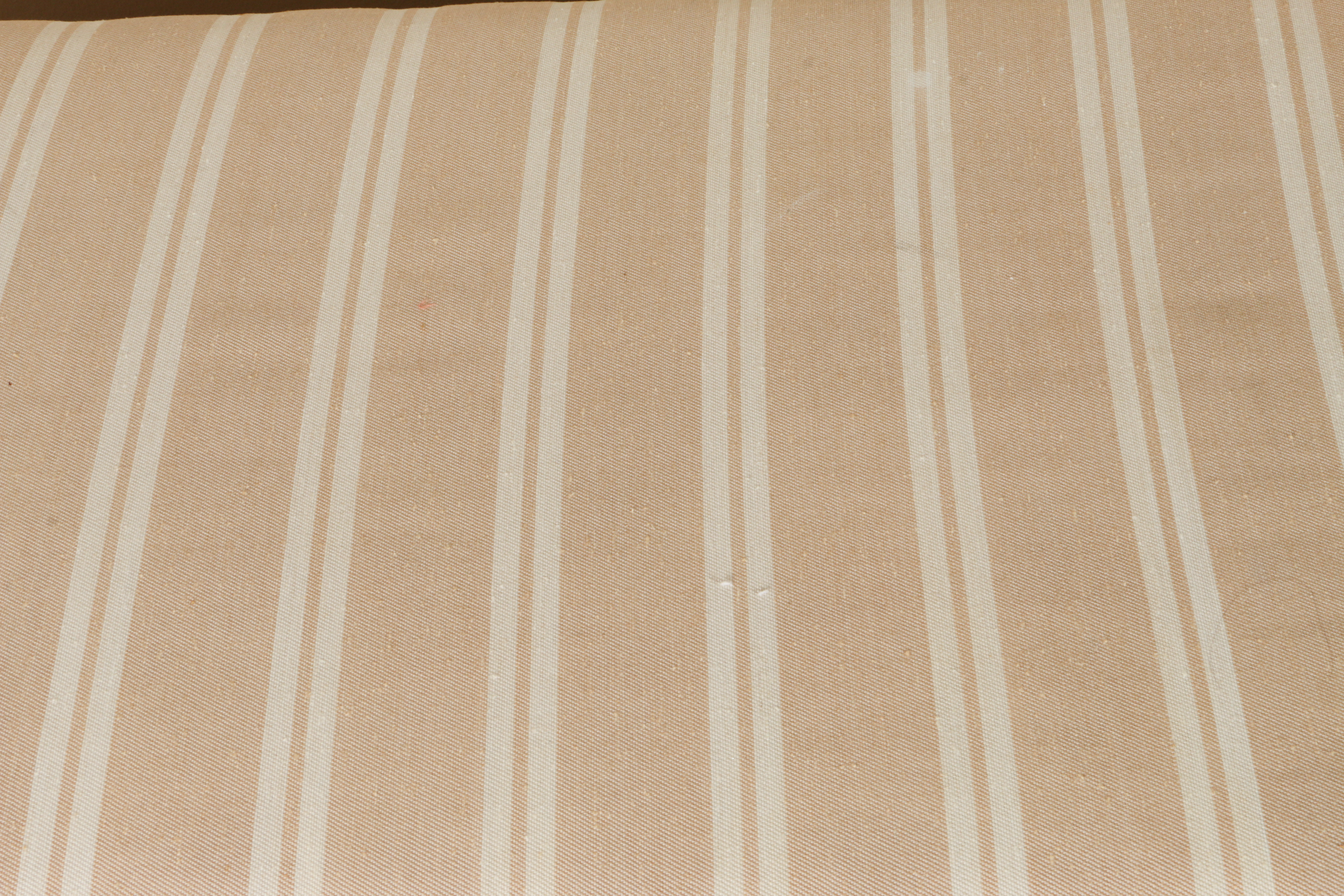 Striped Upholstered Storage Ottoman