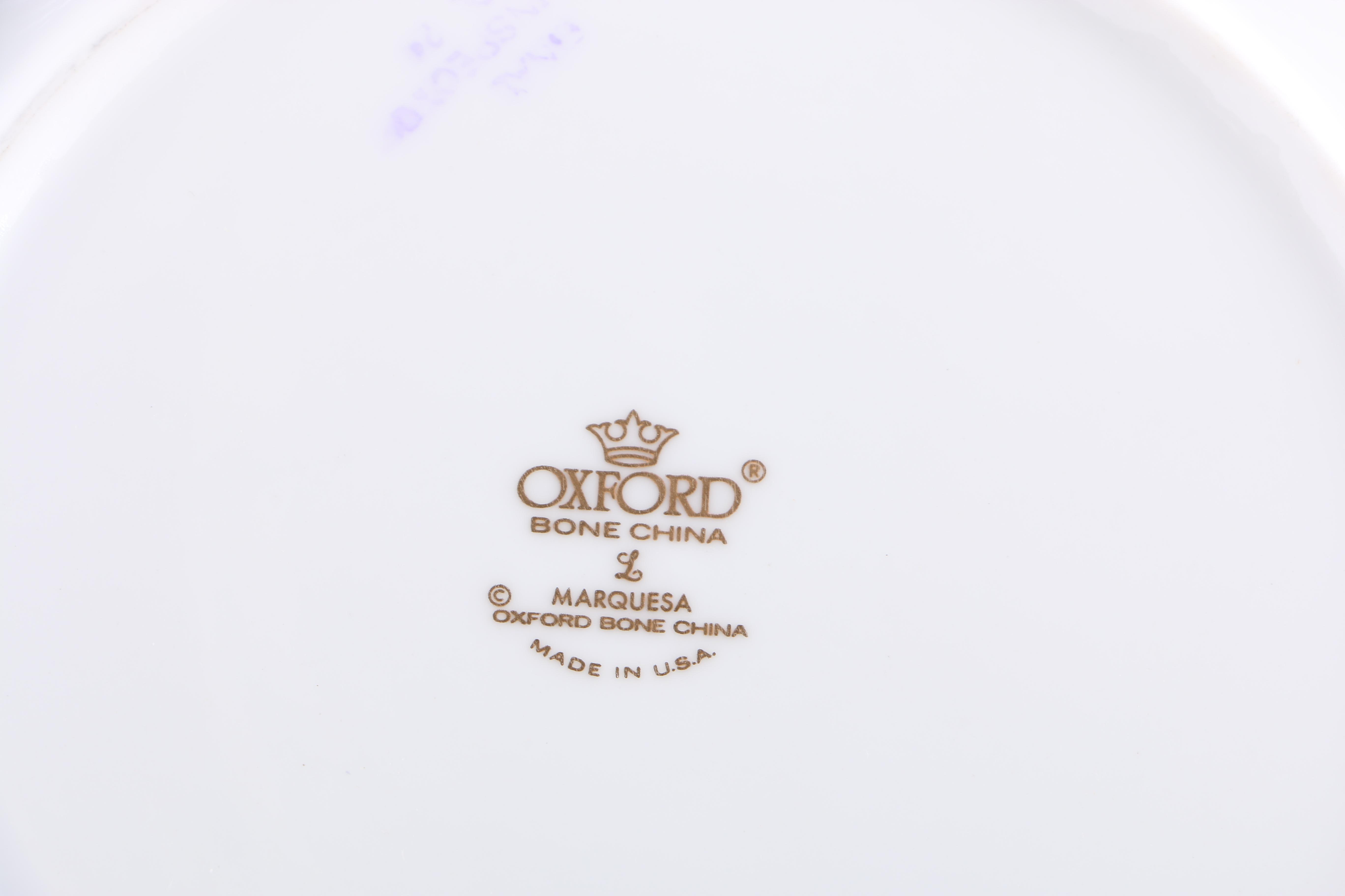 Assorted Silver-Tone Rim China Plates