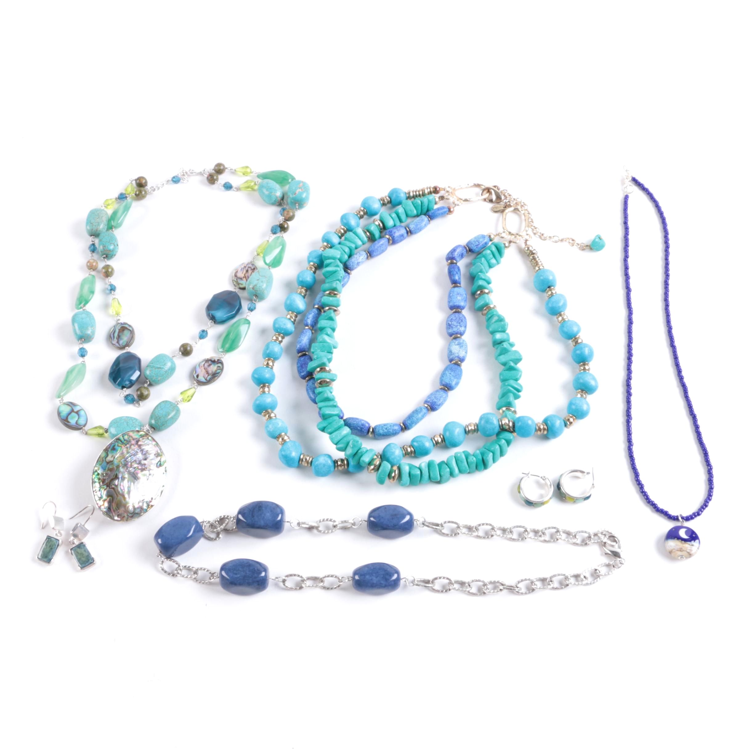 Assorted Beaded Necklaces and Earrings