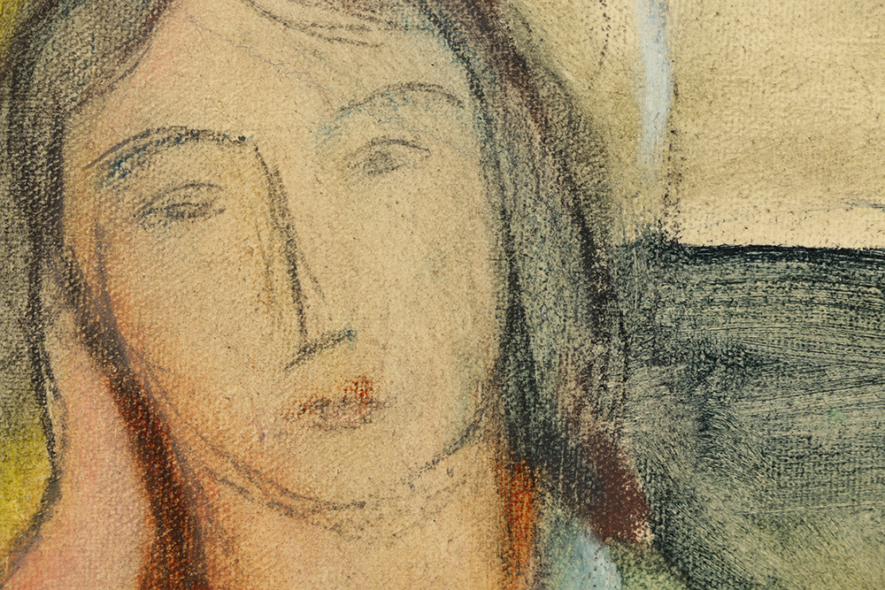 Edgar Yaegar Oil Painting on Canvas "Girl Reading Book"