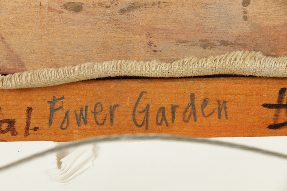 Edgar Yaeger Oil Painting on Canvas "Garden Grosse Pte. War Memor