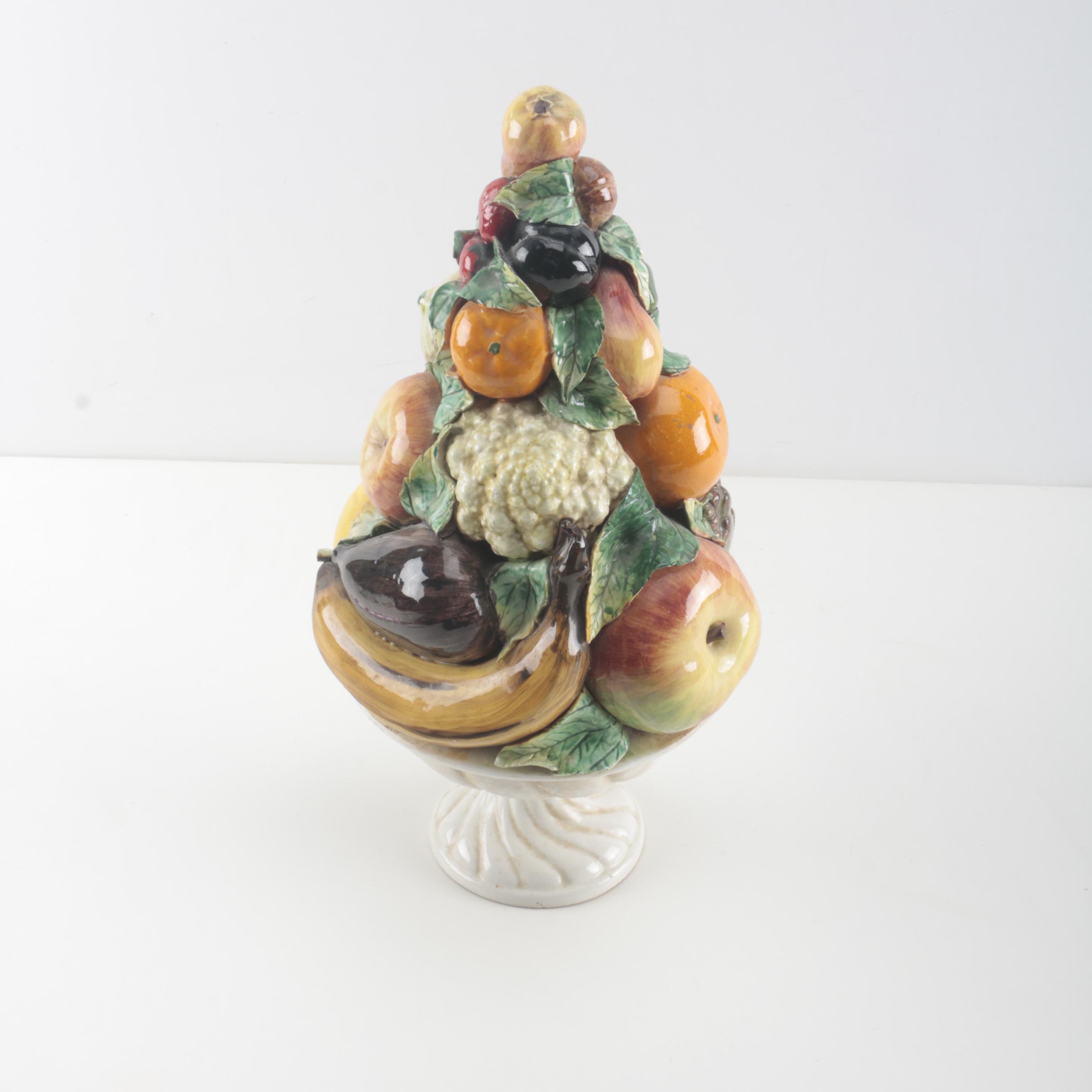 Italian Ceramic Fruit Topiary