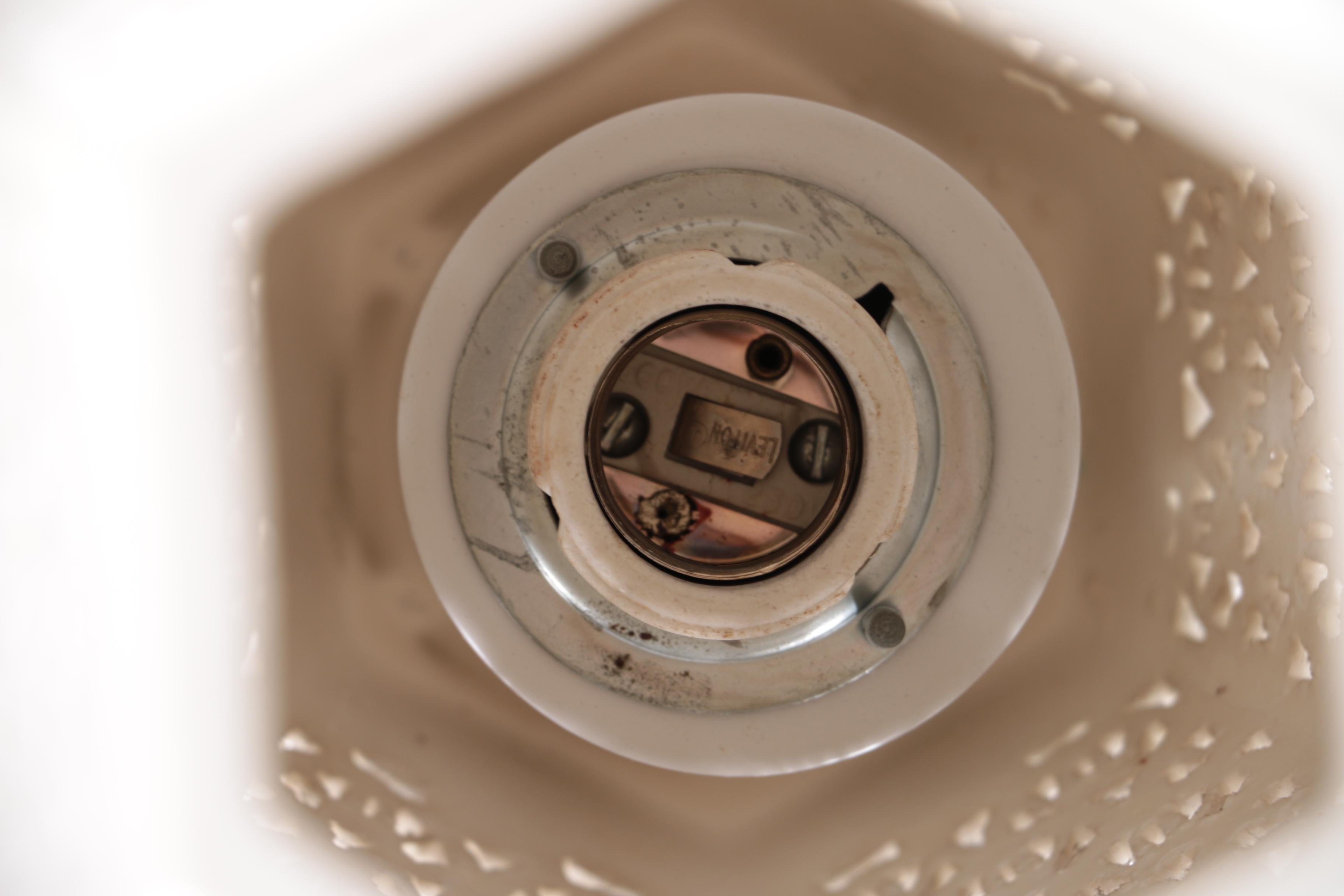 White Reticulated Ceramic Pendant Light Set