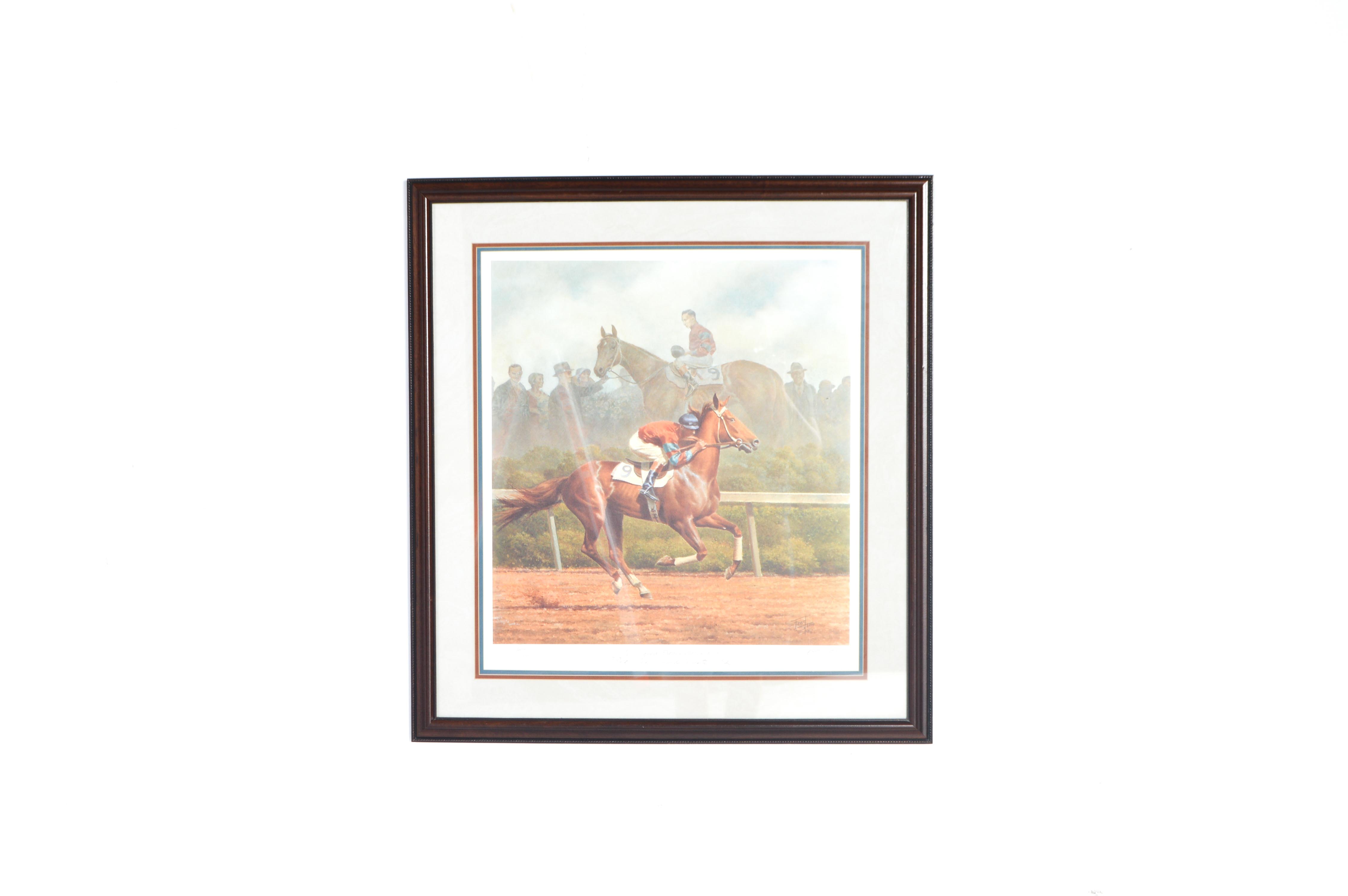 Fred Stone Framed Limited Edition Offset Lithograph "The Legend From Down Under Phar Lap"