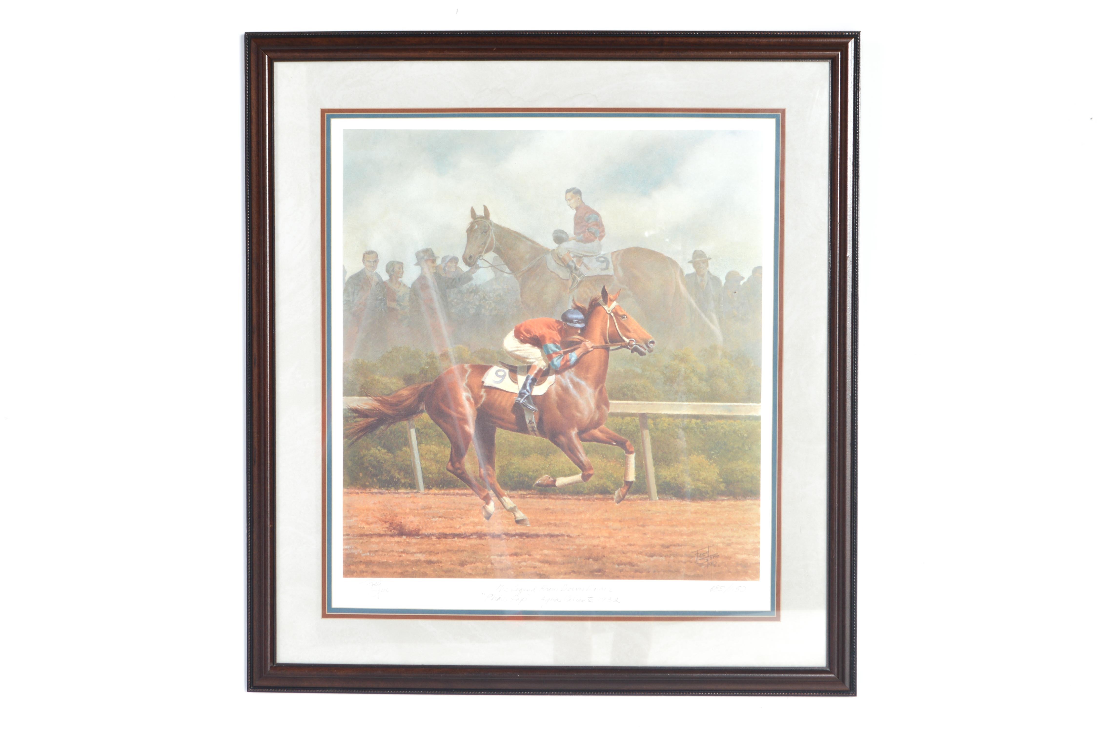 Fred Stone Framed Limited Edition Offset Lithograph "The Legend From Down Under Phar Lap"