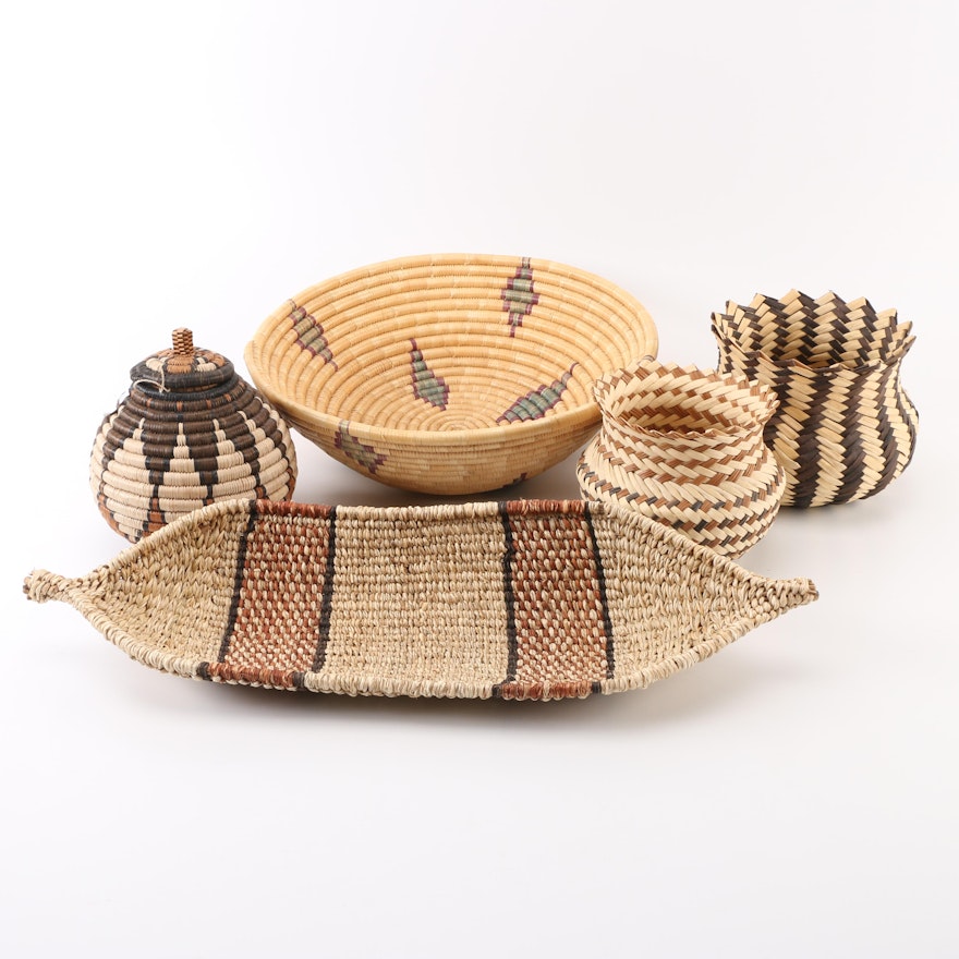 Assortment of Handwoven Baskets