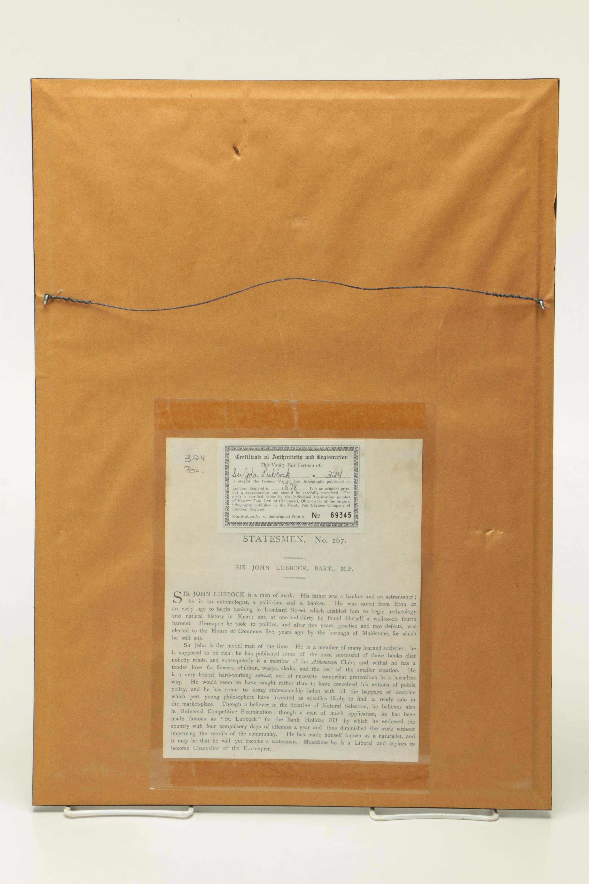 Antique Vanity Fair Spy Cartoon Lithograph on Paper "The Bank Holiday"