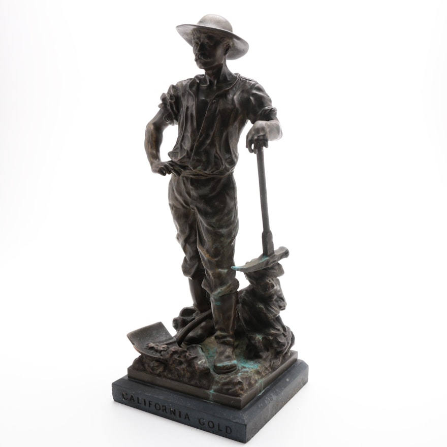 Late 19th-Century Bronze Sculpture "California Gold"