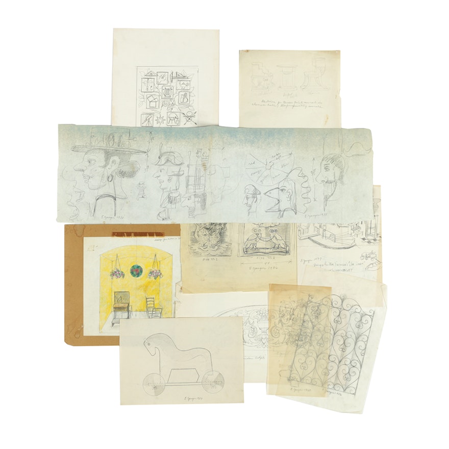 Collection of Edgar Yaeger Sketches